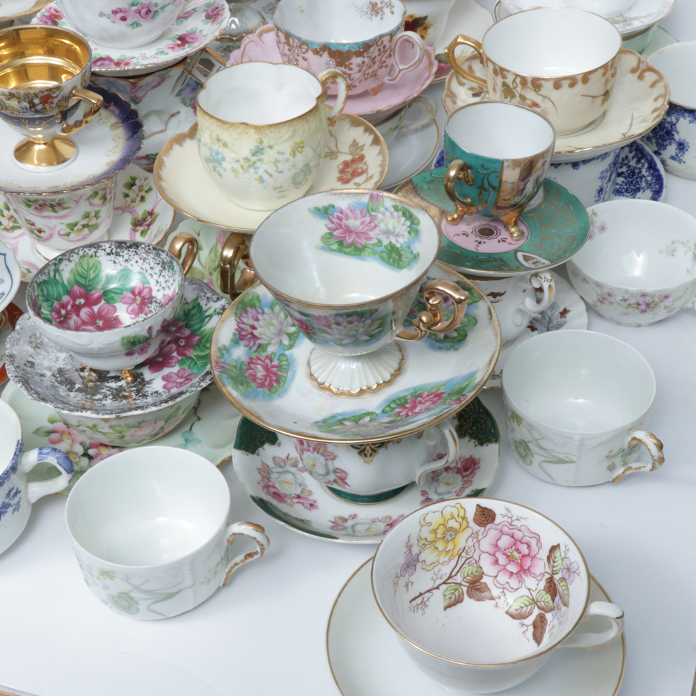 Staffordshire, Royal Albert, Marcrest, Aynsley and Other Porcelain Teacups