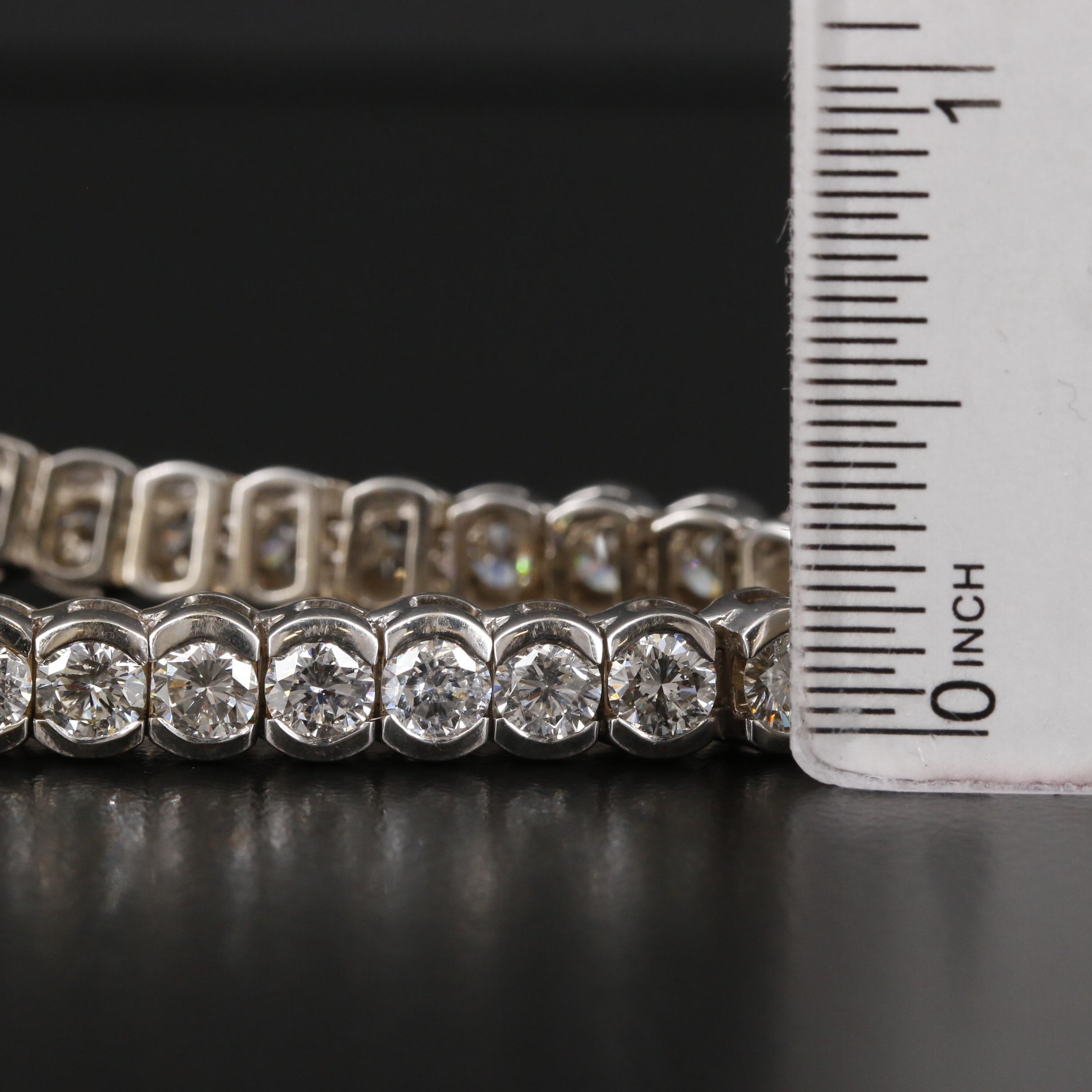 18K White Gold 12.65 CTW Diamond Line Bracelet