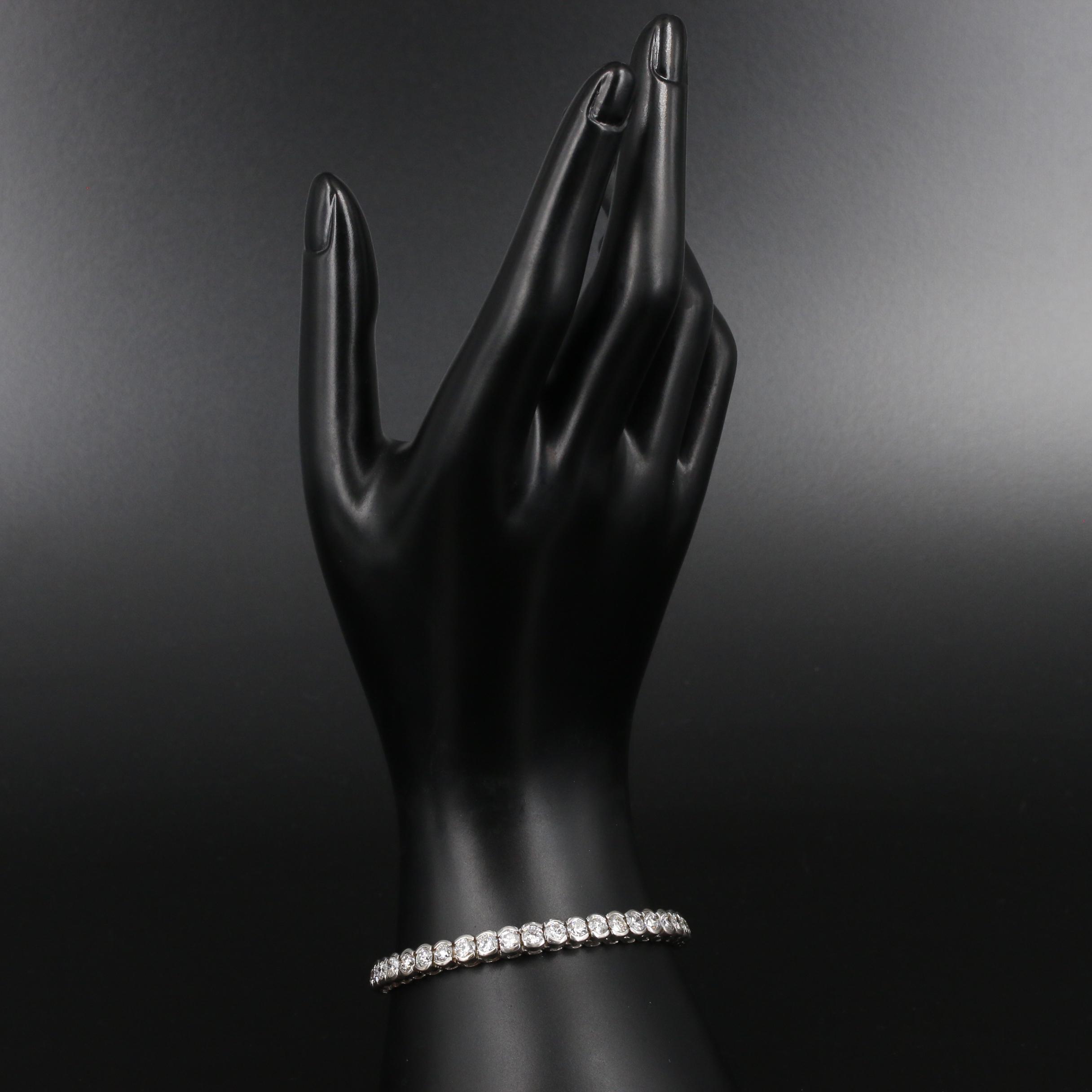 18K White Gold 12.65 CTW Diamond Line Bracelet