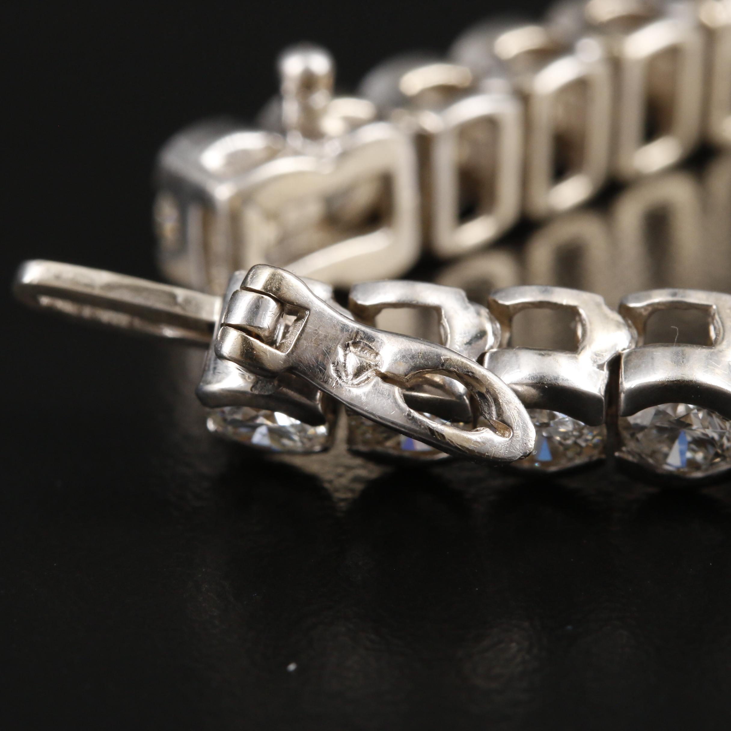 18K White Gold 12.65 CTW Diamond Line Bracelet