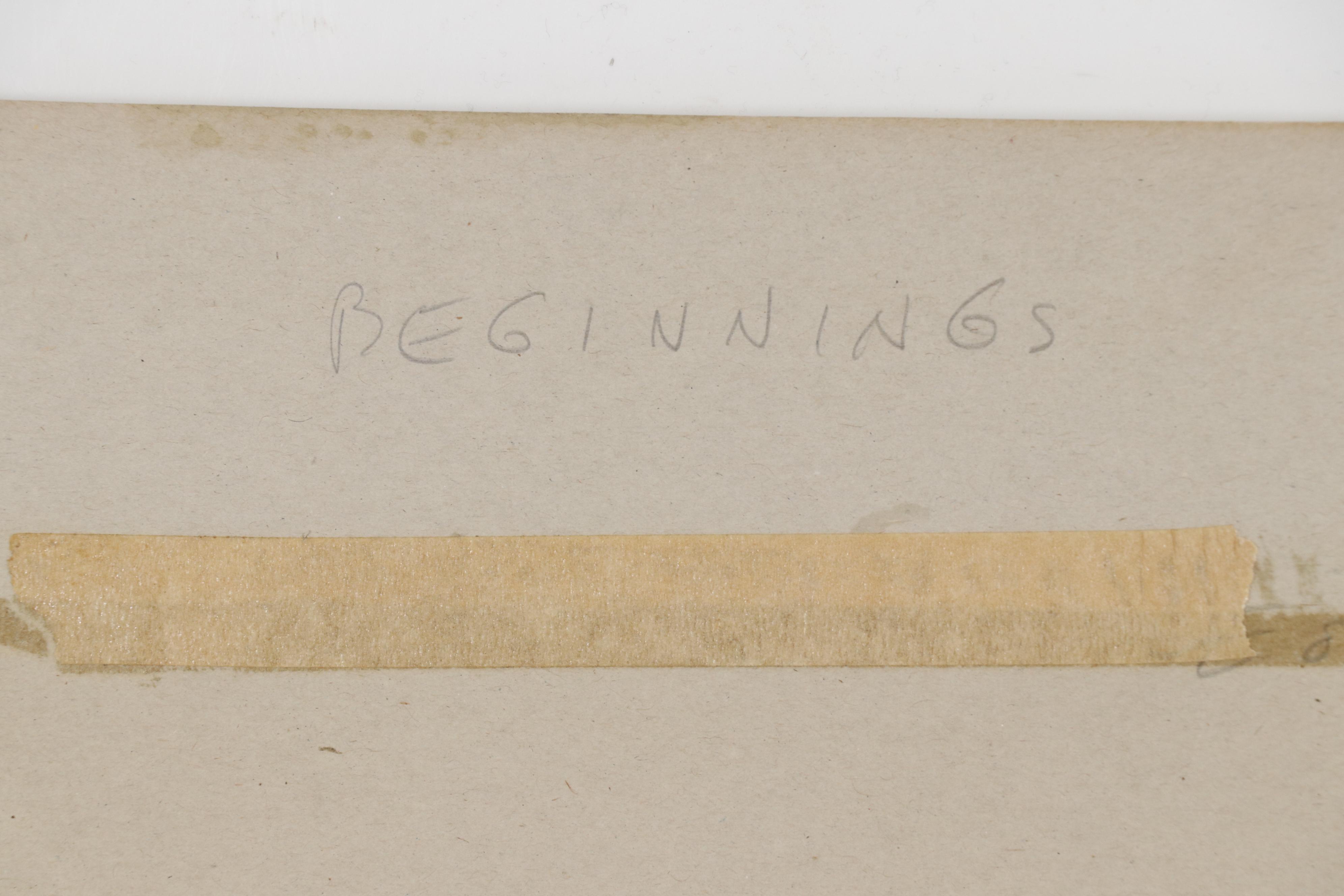 Leonard Maurer Mixed Media Painting "Beginnings", 1967