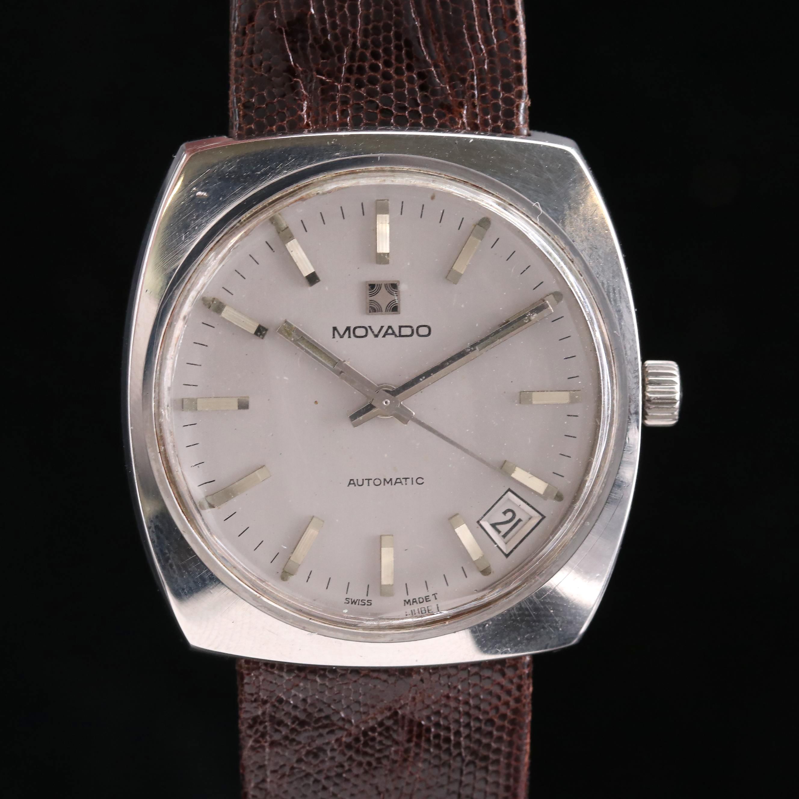 Vintage Movado/Zenith Surf Stainless Steel Automatic Watch