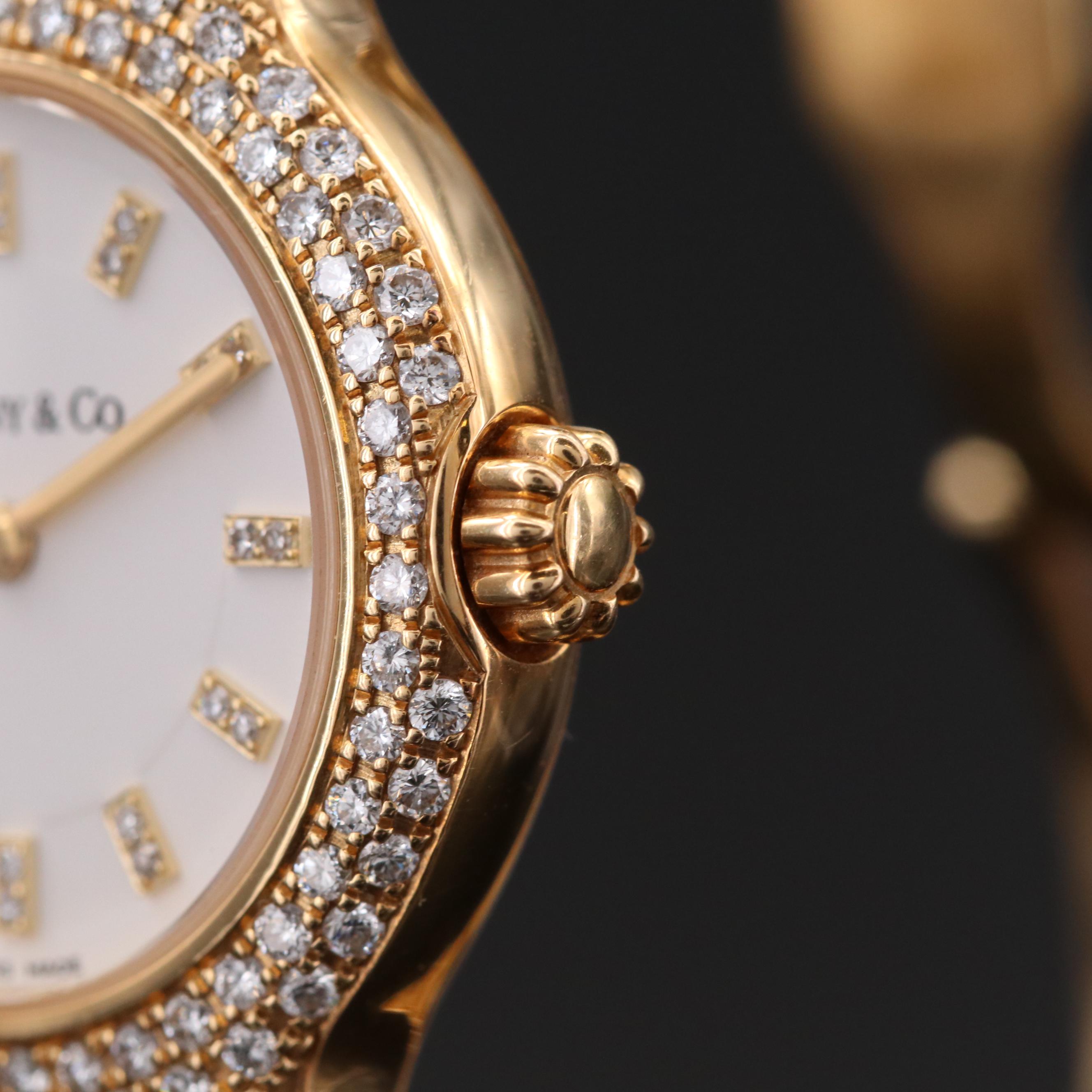Tiffany & Co. Tesoro 18K Gold and Diamond Watch