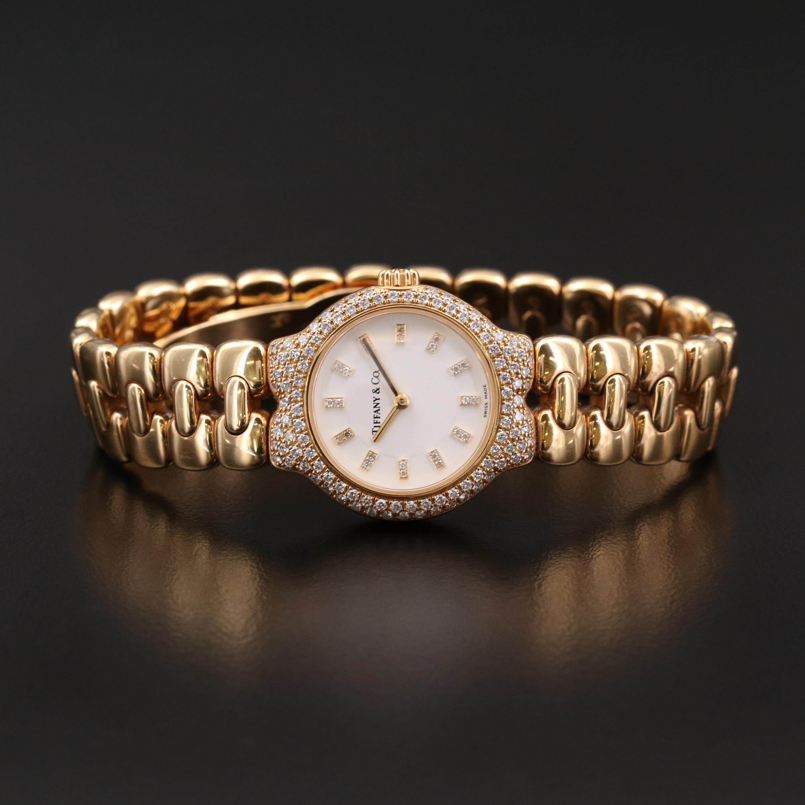 Tiffany & Co. Tesoro 18K Gold and Diamond Watch