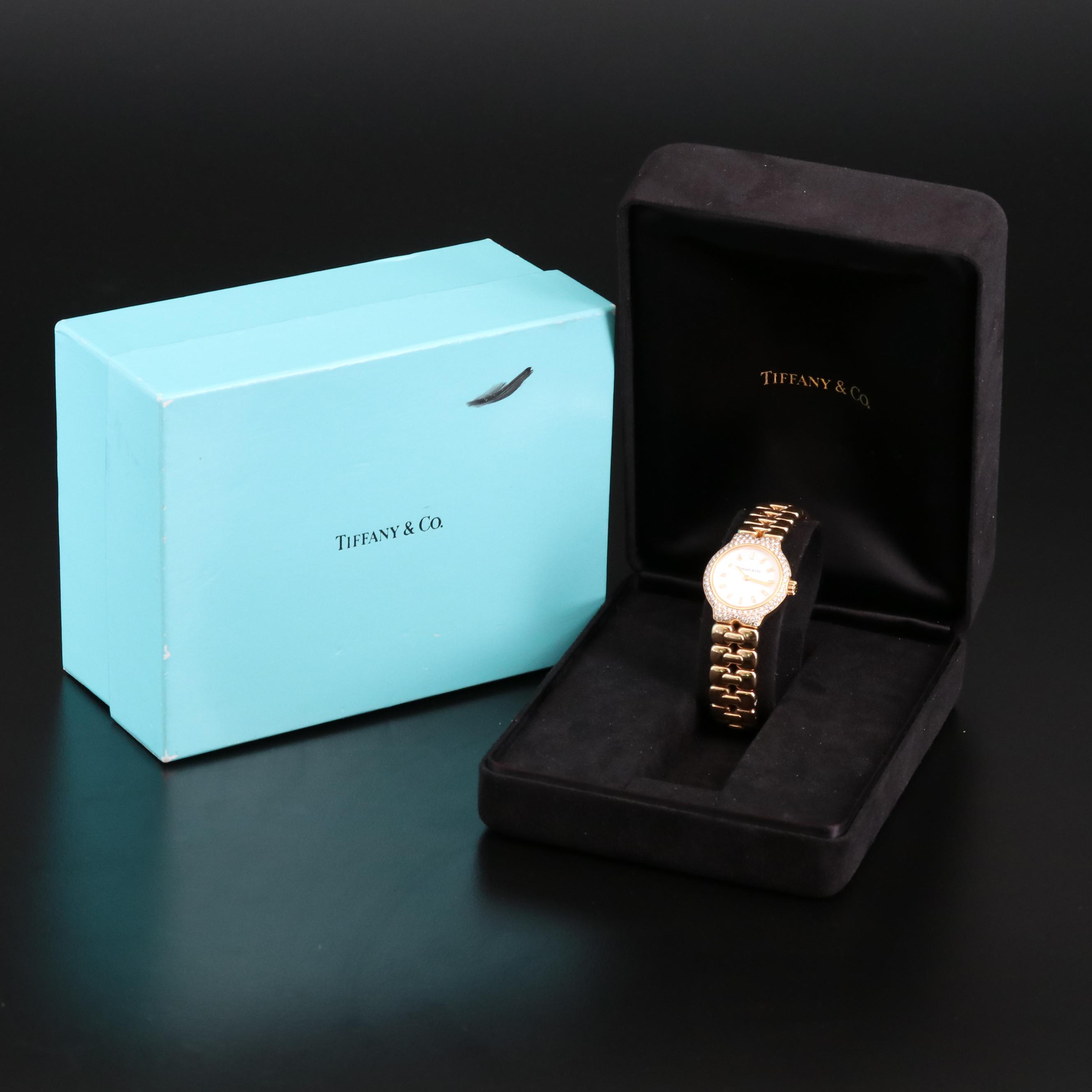 Tiffany & Co. Tesoro 18K Gold and Diamond Watch