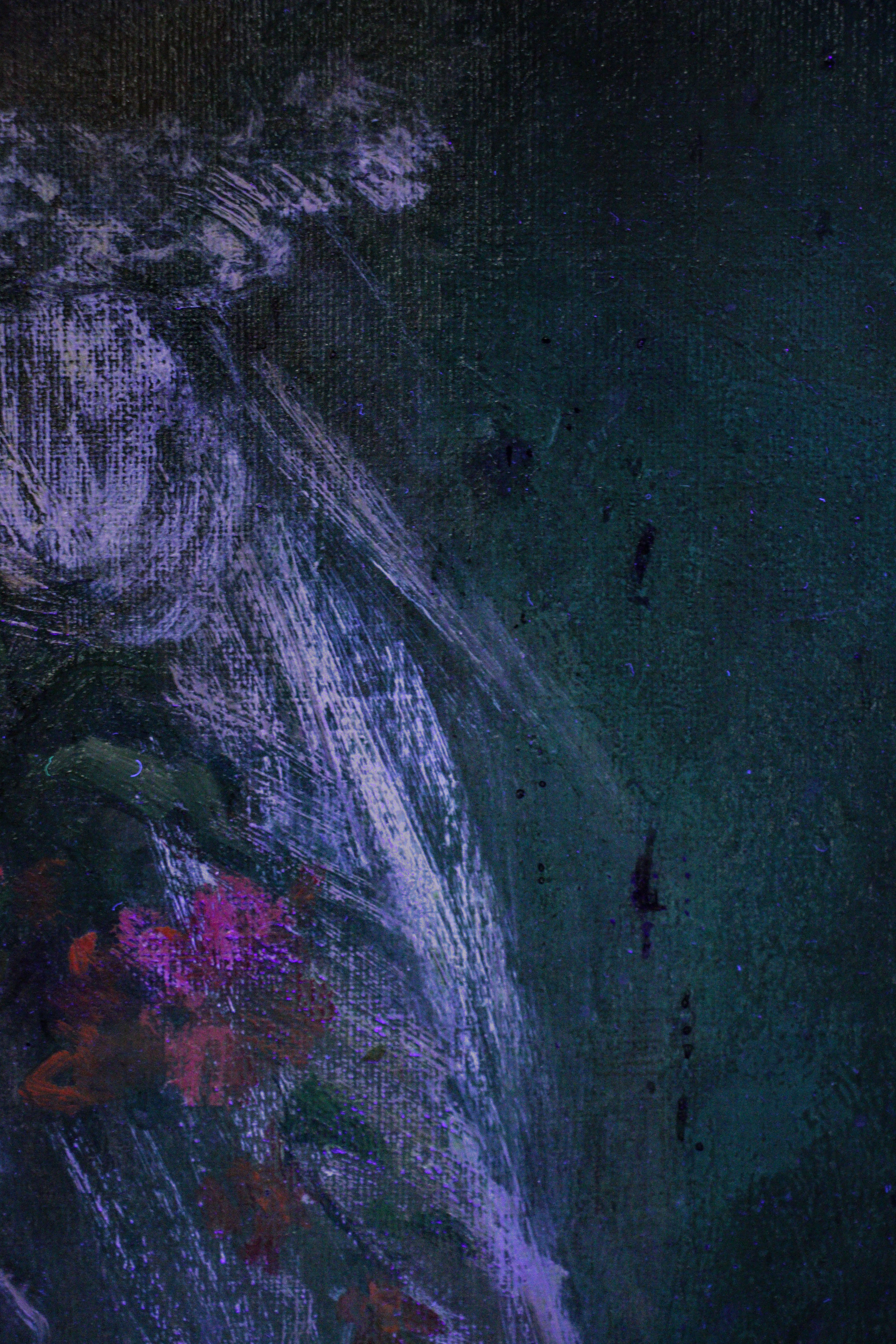 Frank Duveneck Oil Painting Portrait "Genevieve Welling", Late 19th Century