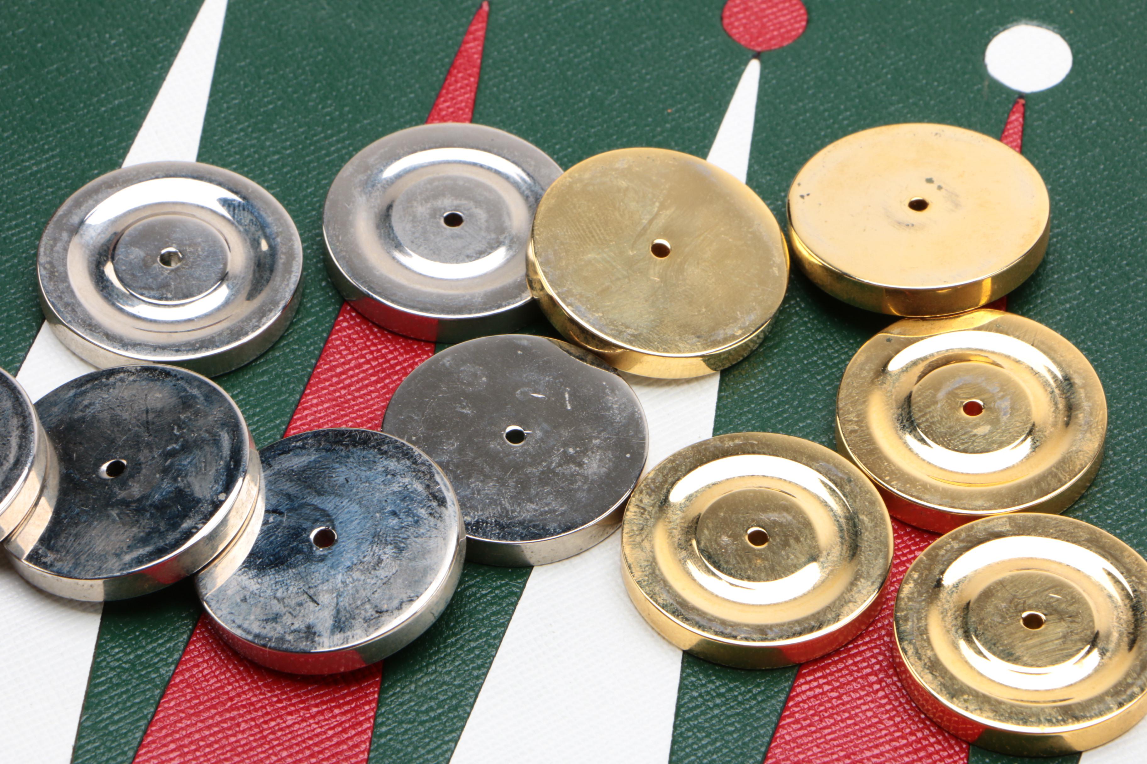 Gucci Backgammon Travel Set in Tan Pigskin Leather, 1970s Vintage