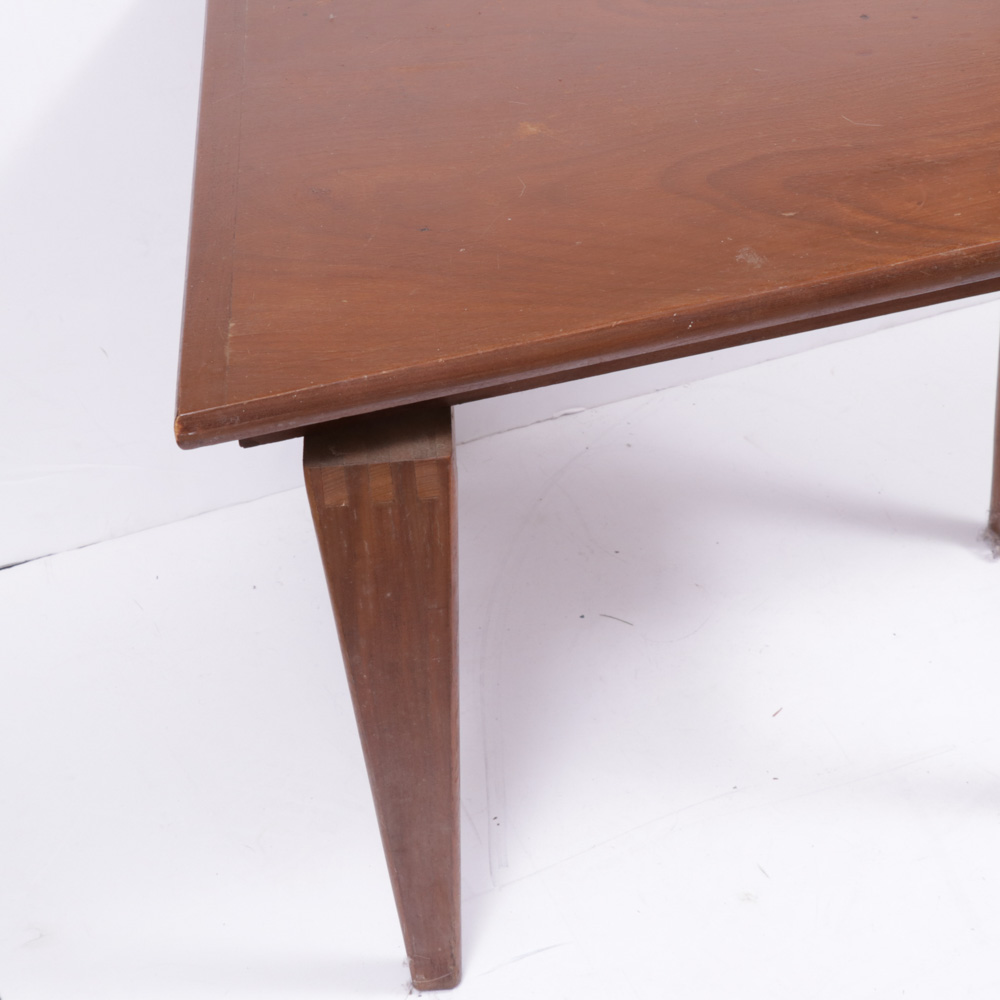 Mid Century Modern Walnut Veneered Wedge-Shaped Side Table