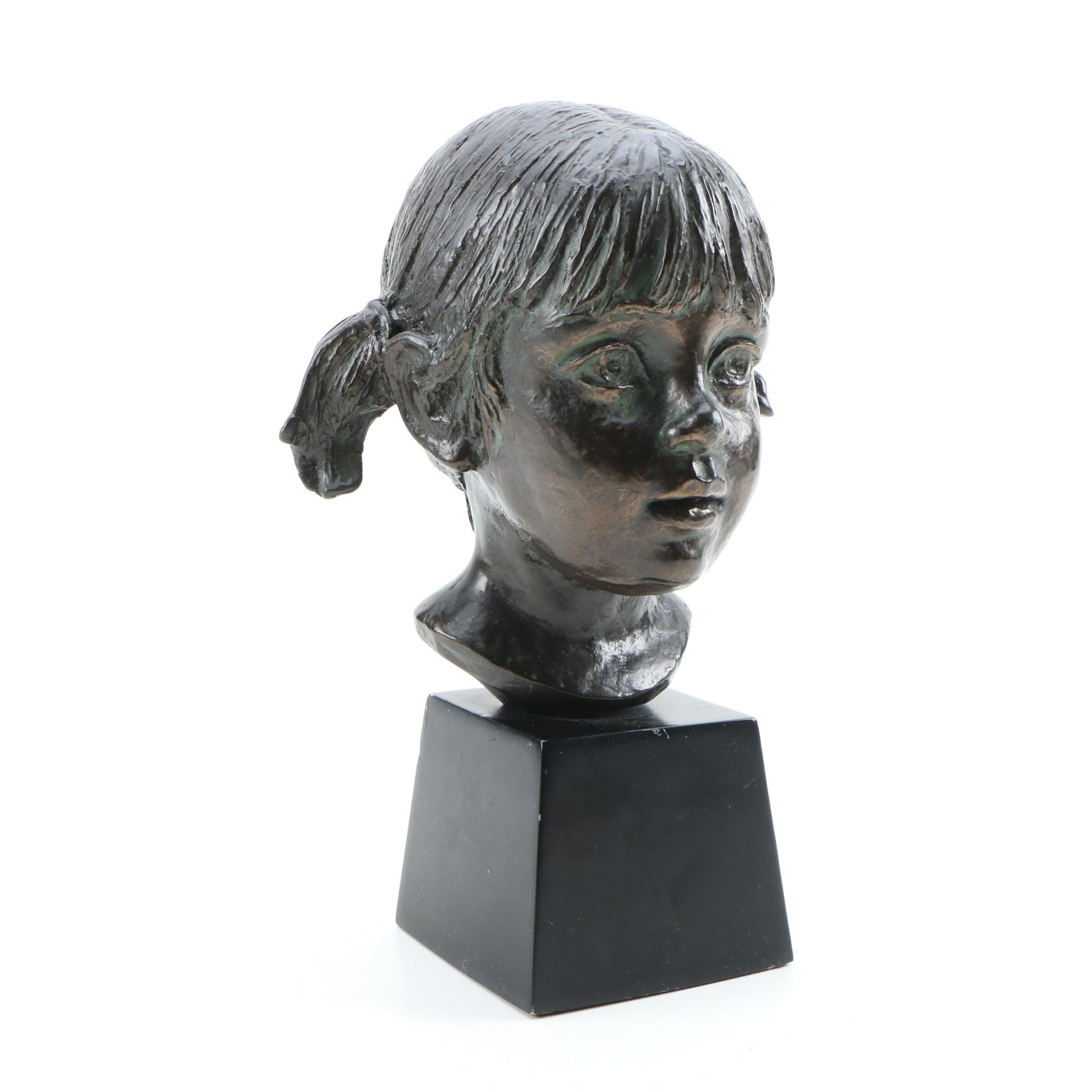 Justine Kuppler Cold Cast Bronze Sculpture "When I Grow Up"