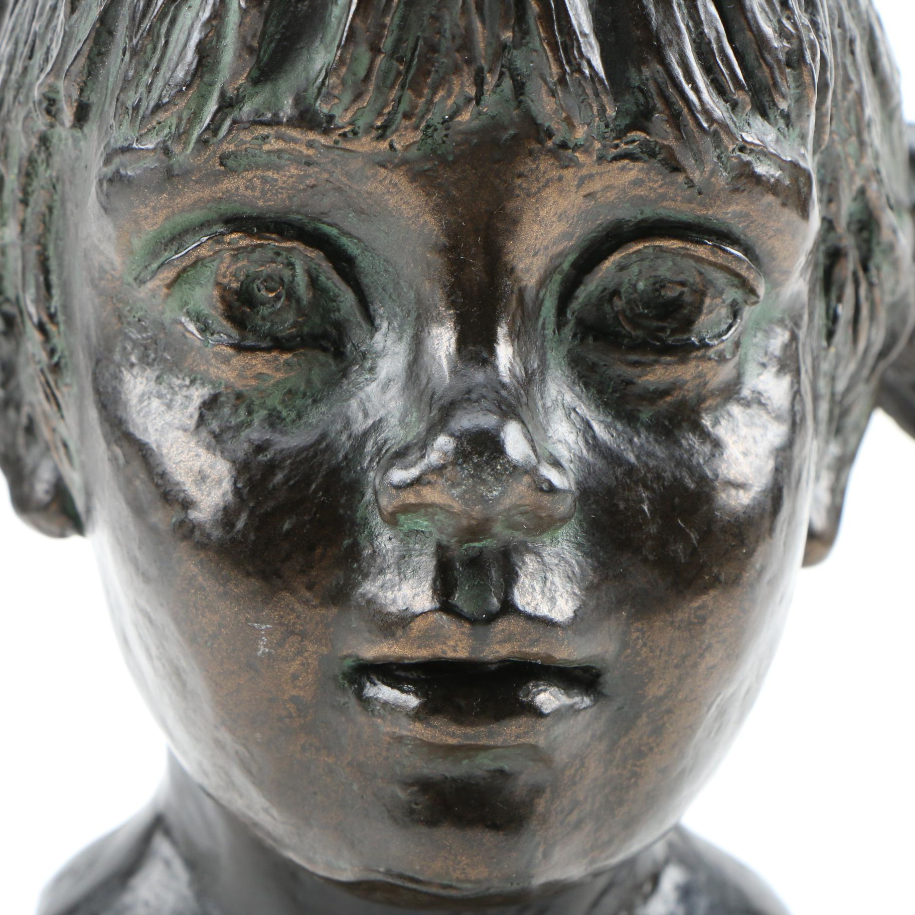 Justine Kuppler Cold Cast Bronze Sculpture "When I Grow Up"