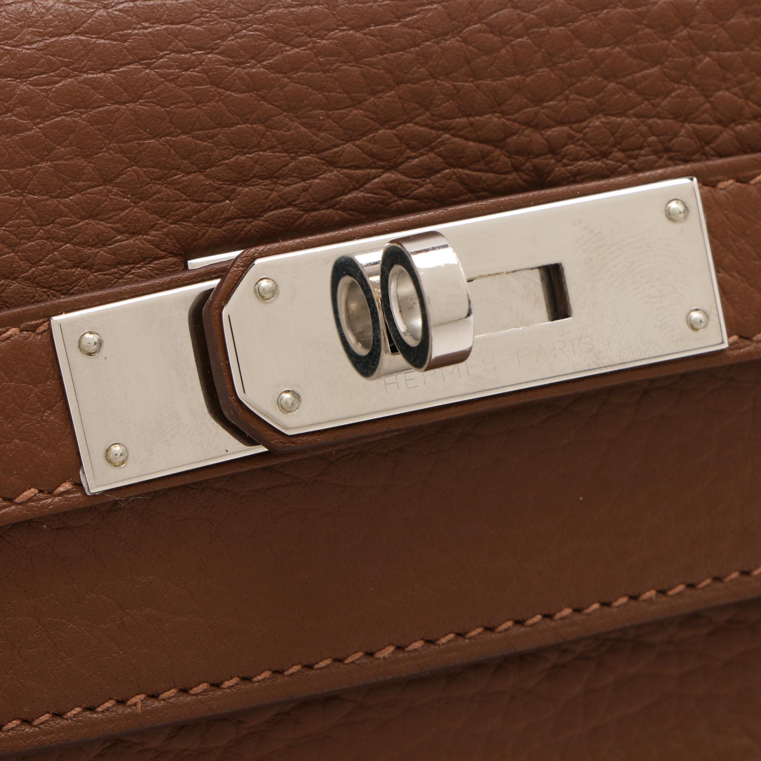 Hermès Paris Kelly Amazone 32 Marron d'Inde Brown Clemence Leather Bag