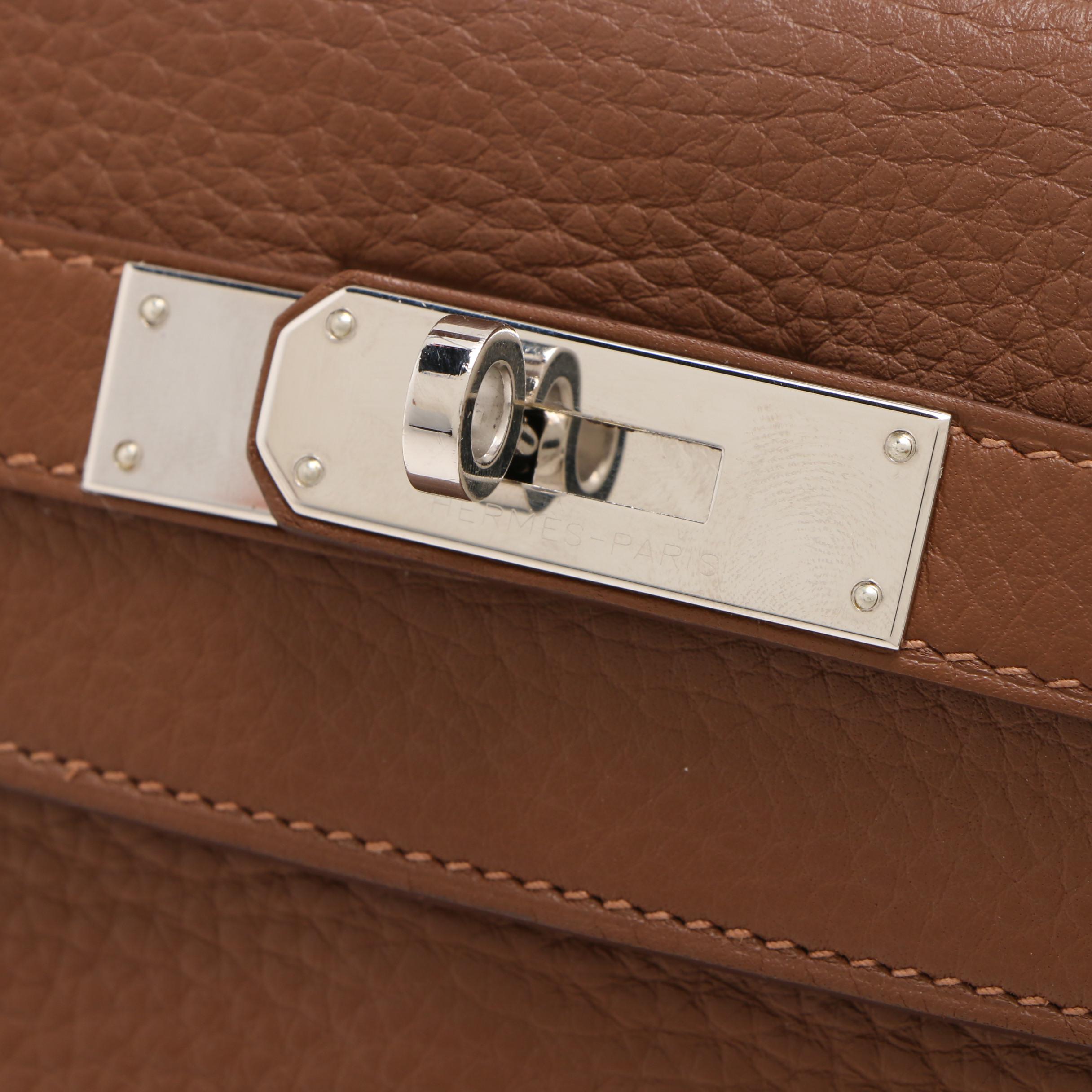 Hermès Paris Kelly Amazone 32 Marron d'Inde Brown Clemence Leather Bag