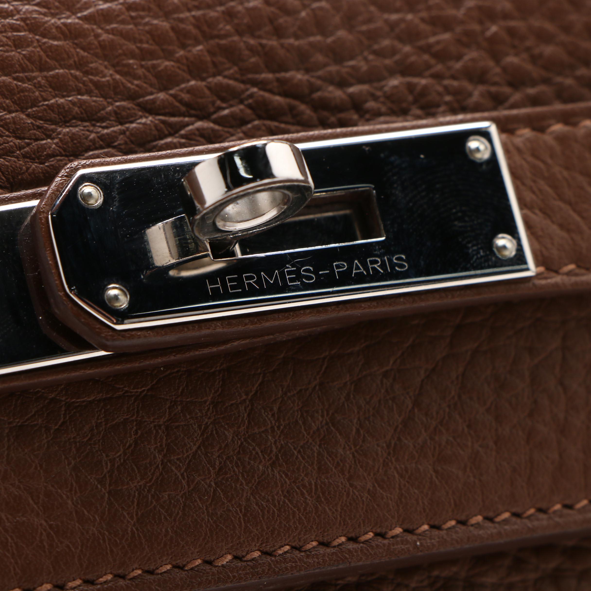 Hermès Paris Kelly Amazone 32 Marron d'Inde Brown Clemence Leather Bag
