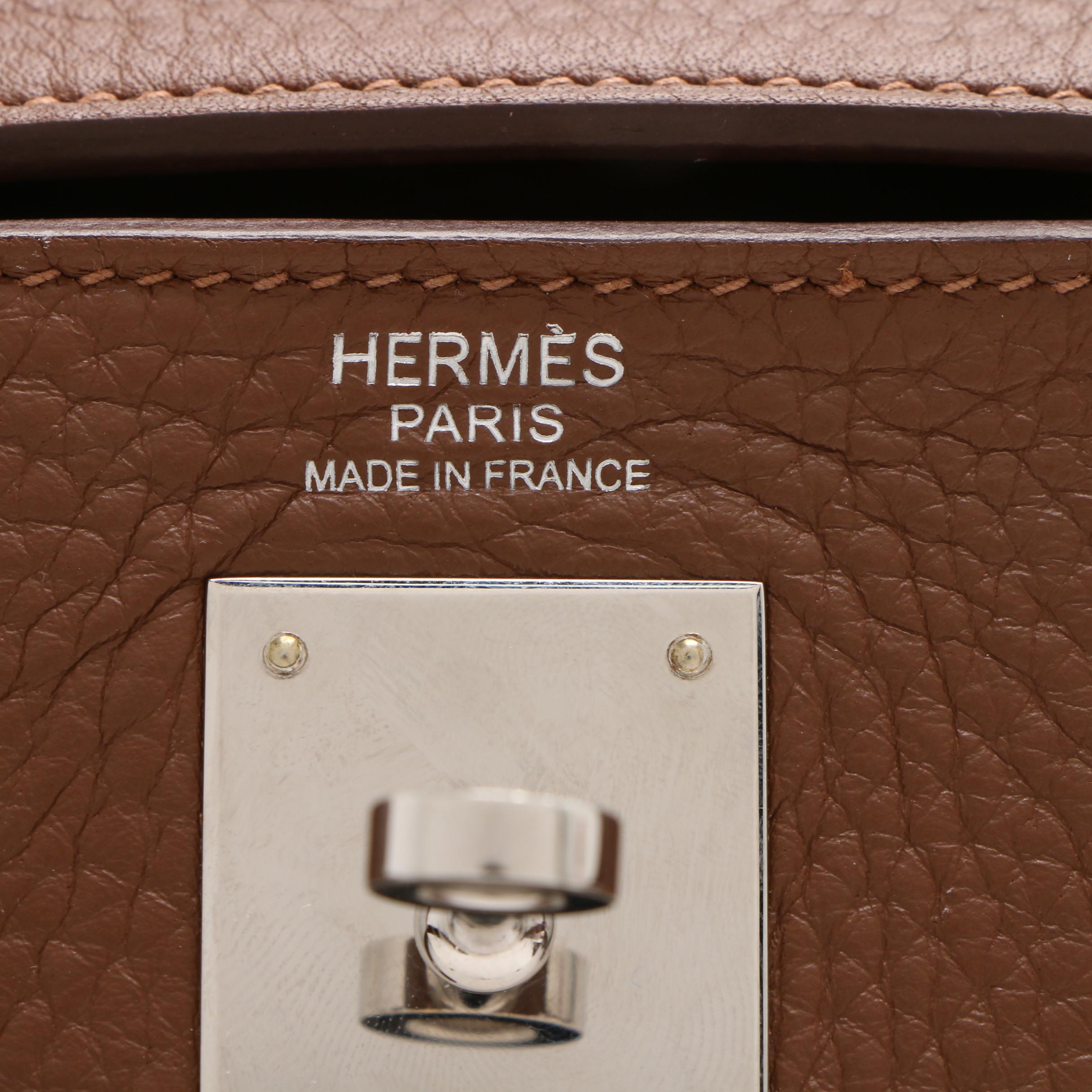 Hermès Paris Kelly Amazone 32 Marron d'Inde Brown Clemence Leather Bag