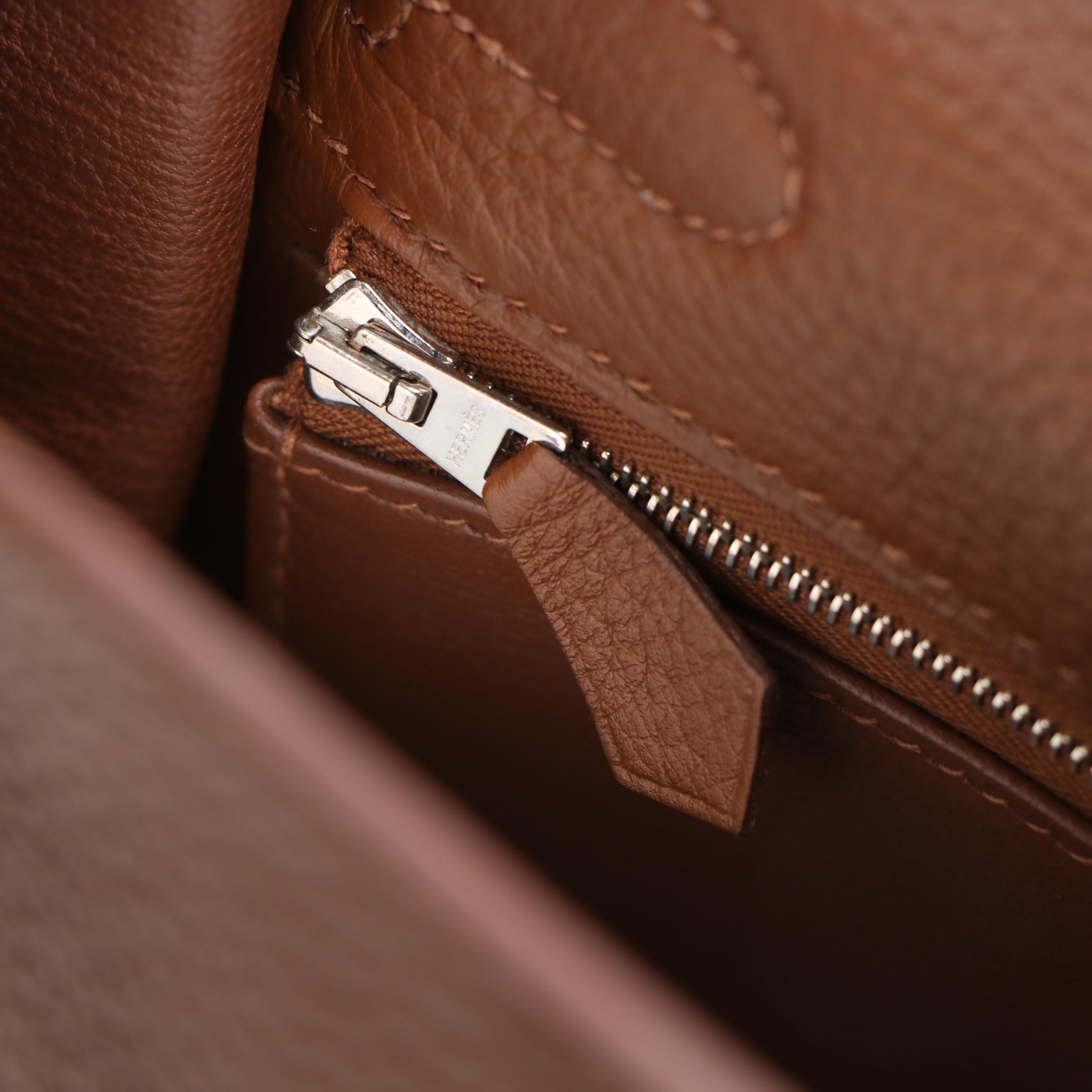 Hermès Paris Kelly Amazone 32 Marron d'Inde Brown Clemence Leather Bag