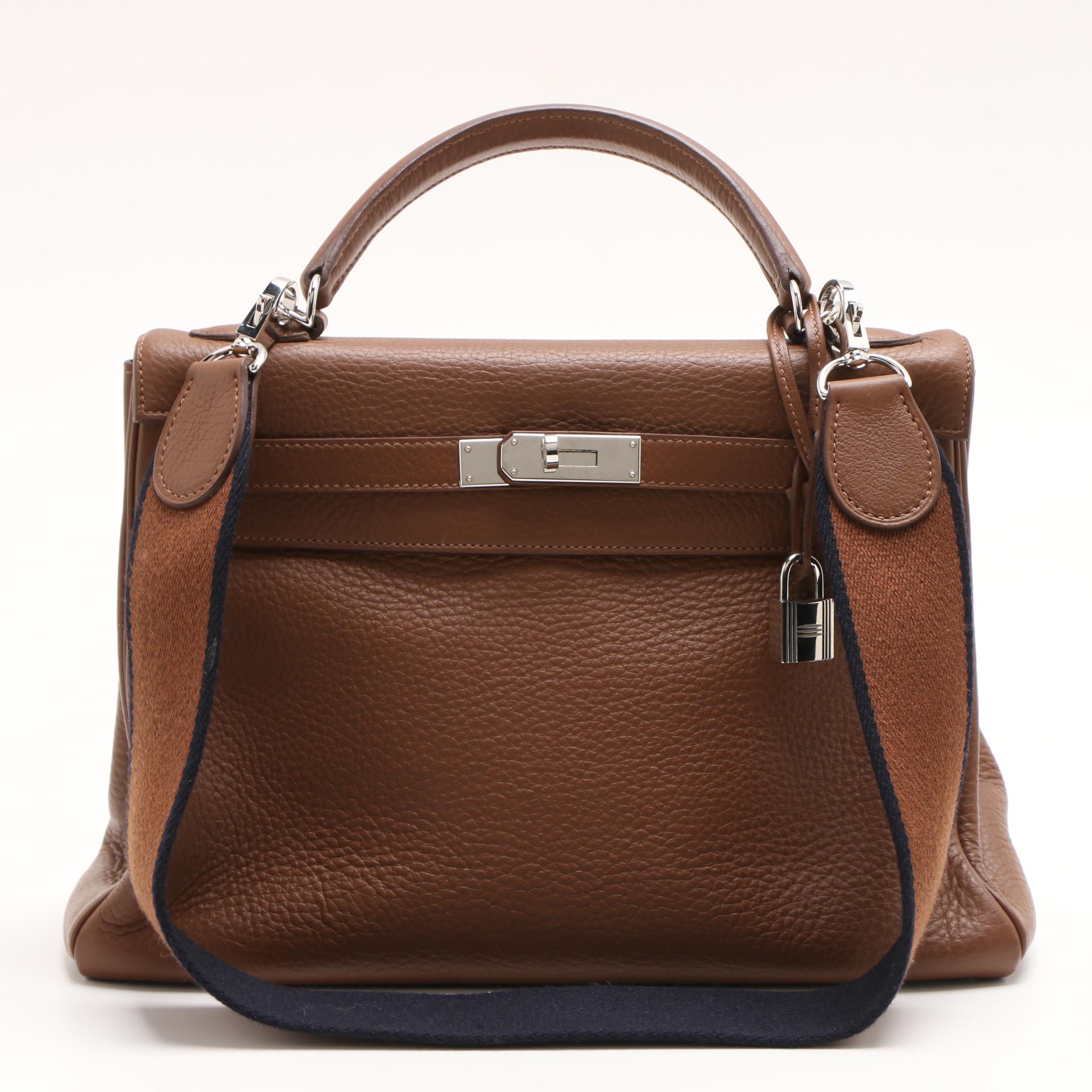 Hermès Paris Kelly Amazone 32 Marron d'Inde Brown Clemence Leather Bag