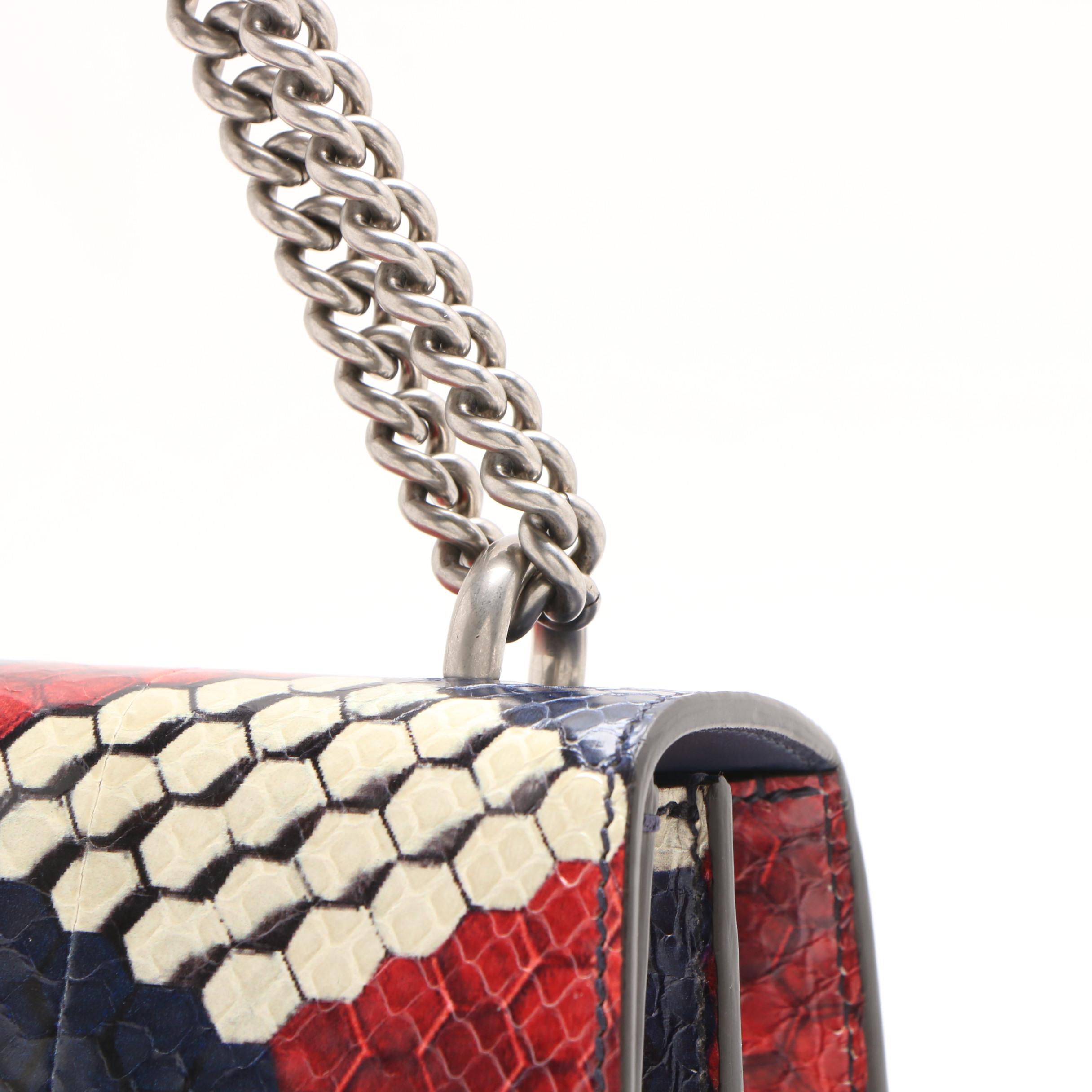 Gucci Multicolor Python Medium Dionysus Shoulder Bag