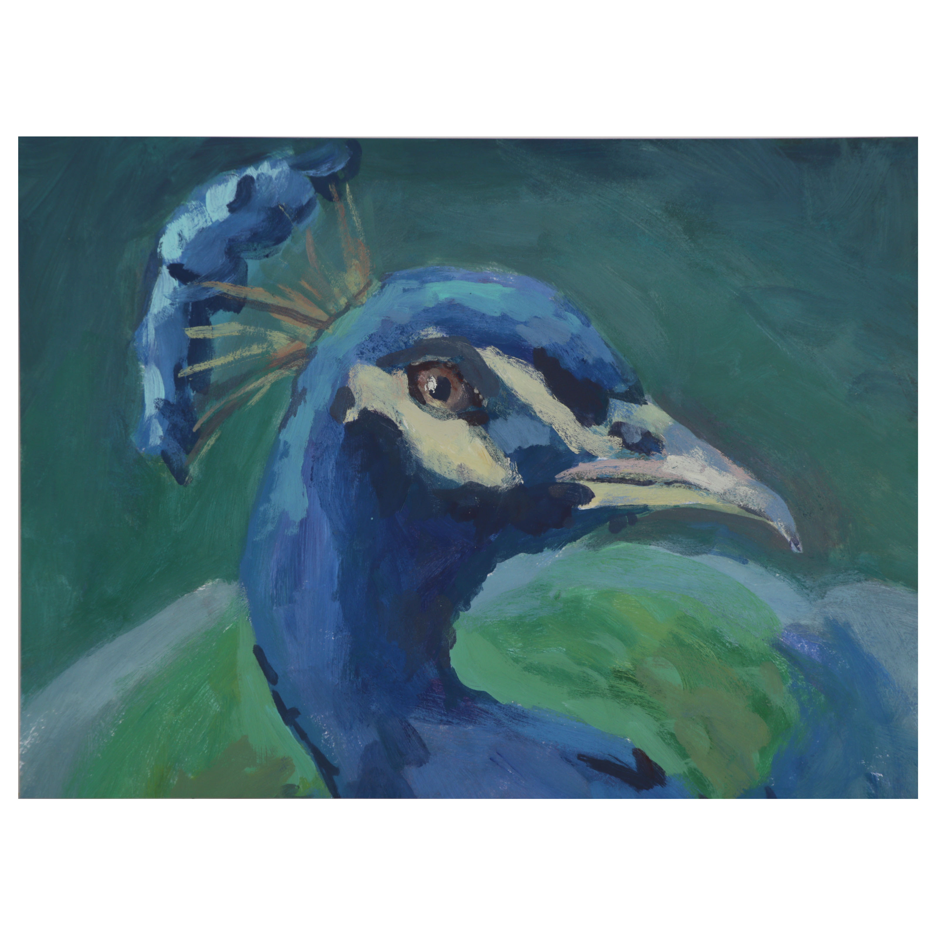 Oil Painting of Peacock
