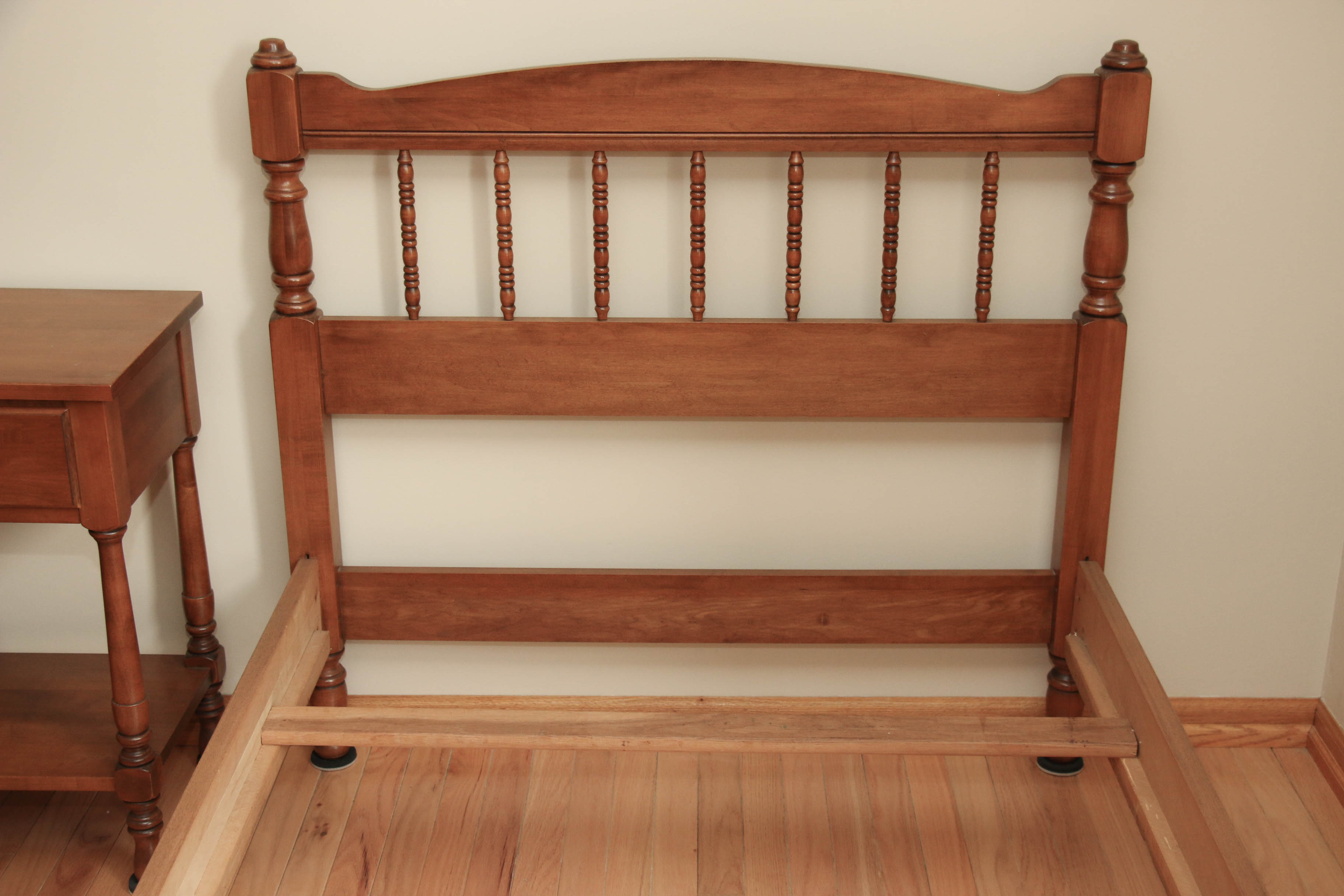 Tell City Chair Co. Maple Andover Twin Beds and Young Republic Side Table