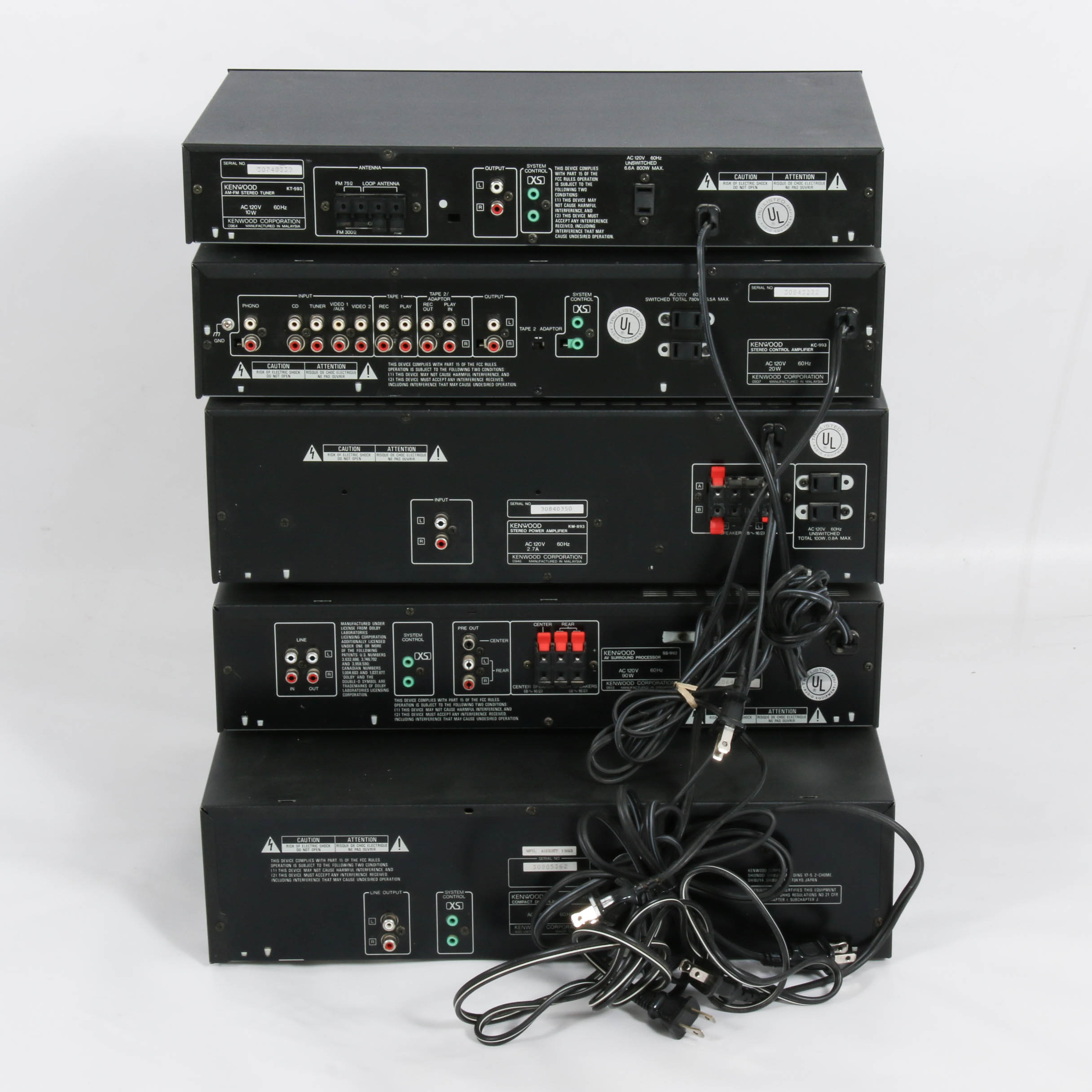 Kenwood Five-Piece Stereo System, 1990s