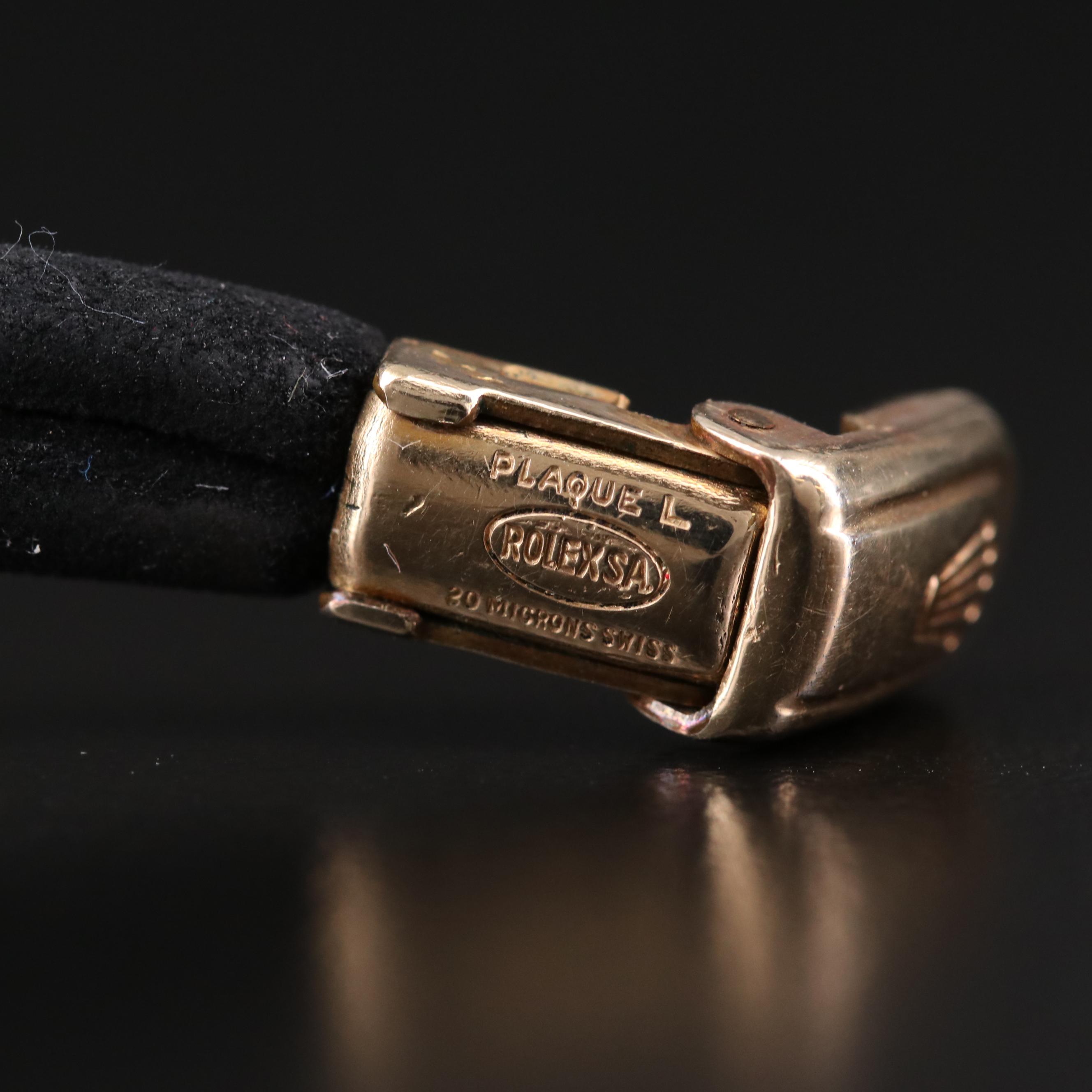 Rolex Precision 18K Gold Stem Wind Watch, Vintage