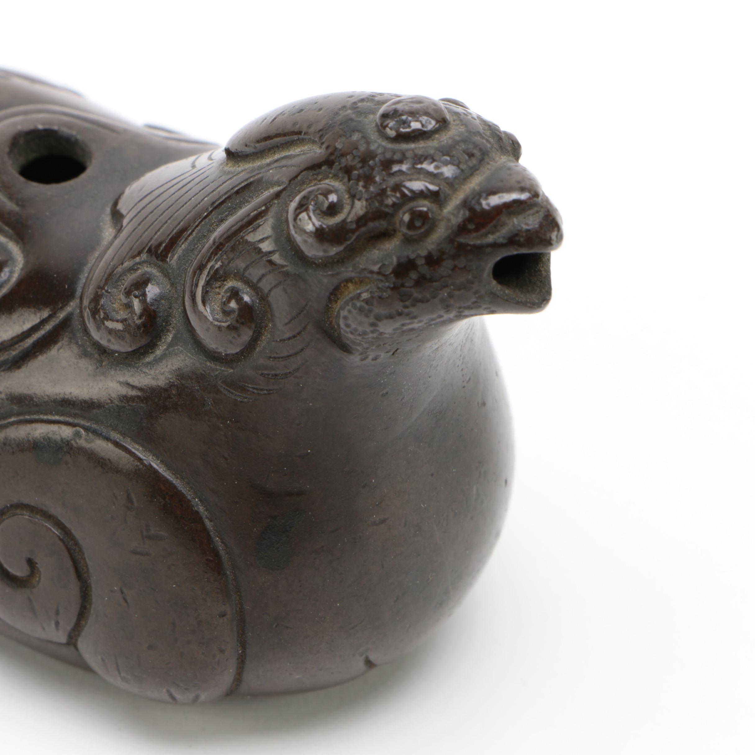 Japanese Bronze Water Dropper, Meiji Period