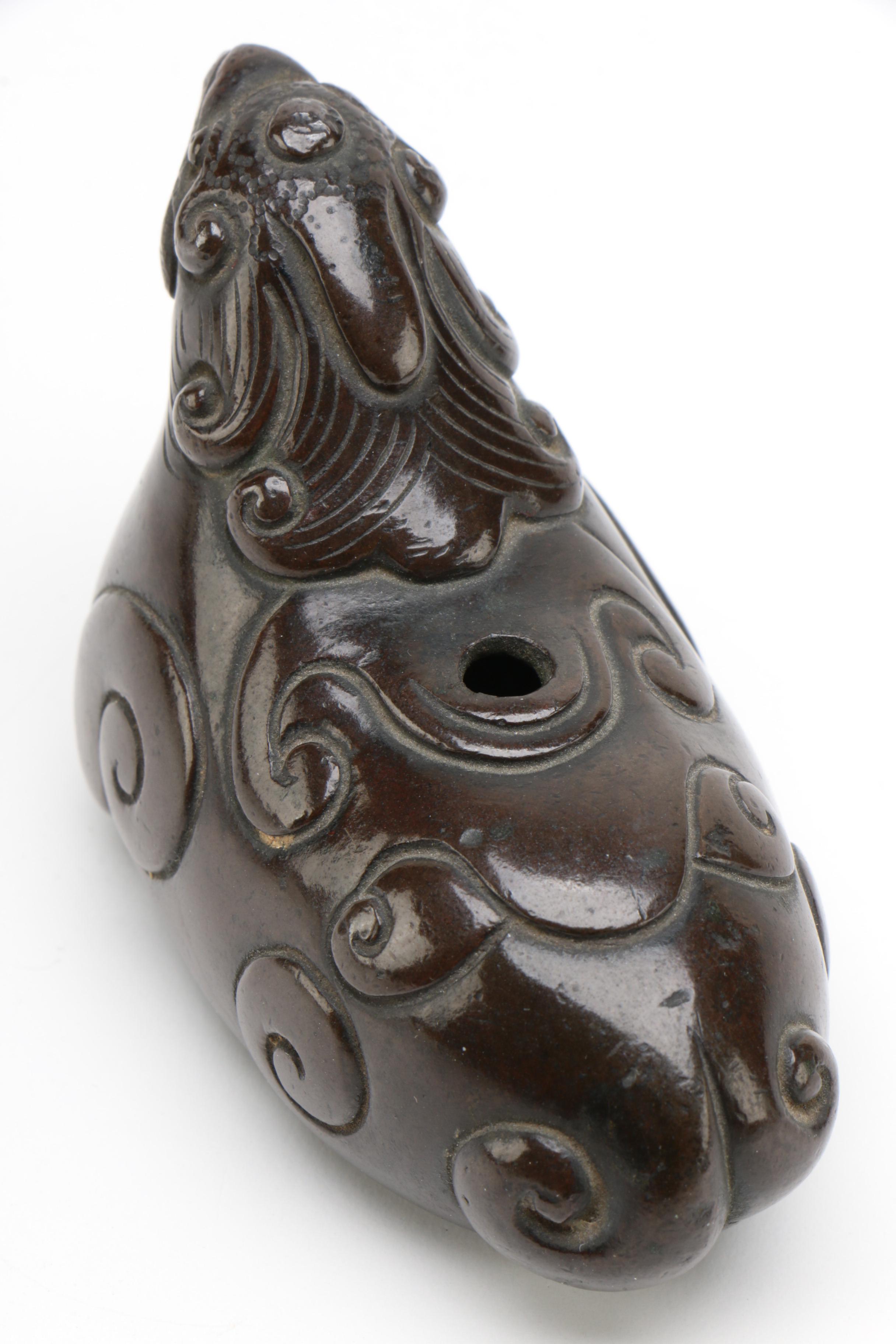 Japanese Bronze Water Dropper, Meiji Period