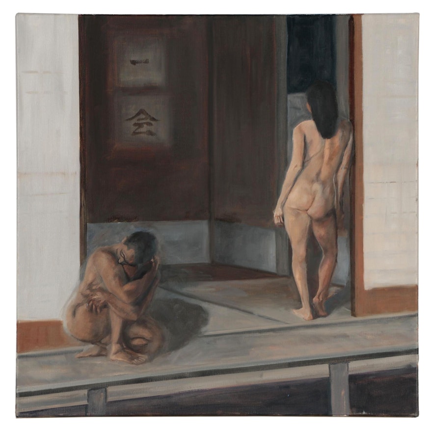 Kaz Ooka Oil Painting "Premonition of Parting no.2"