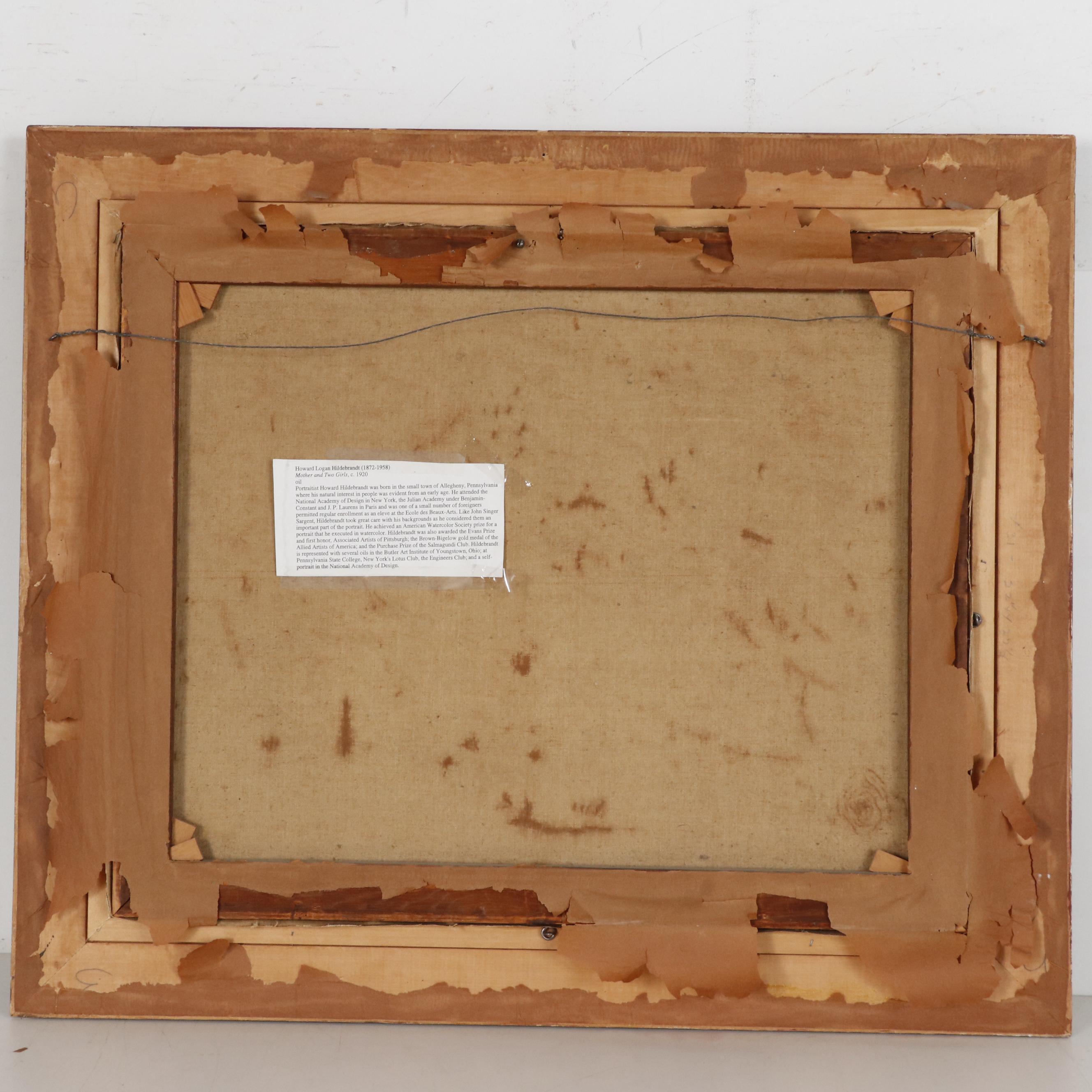 Howard Hildebrandt Oil Painting of Figures in Landscape "Contentment"