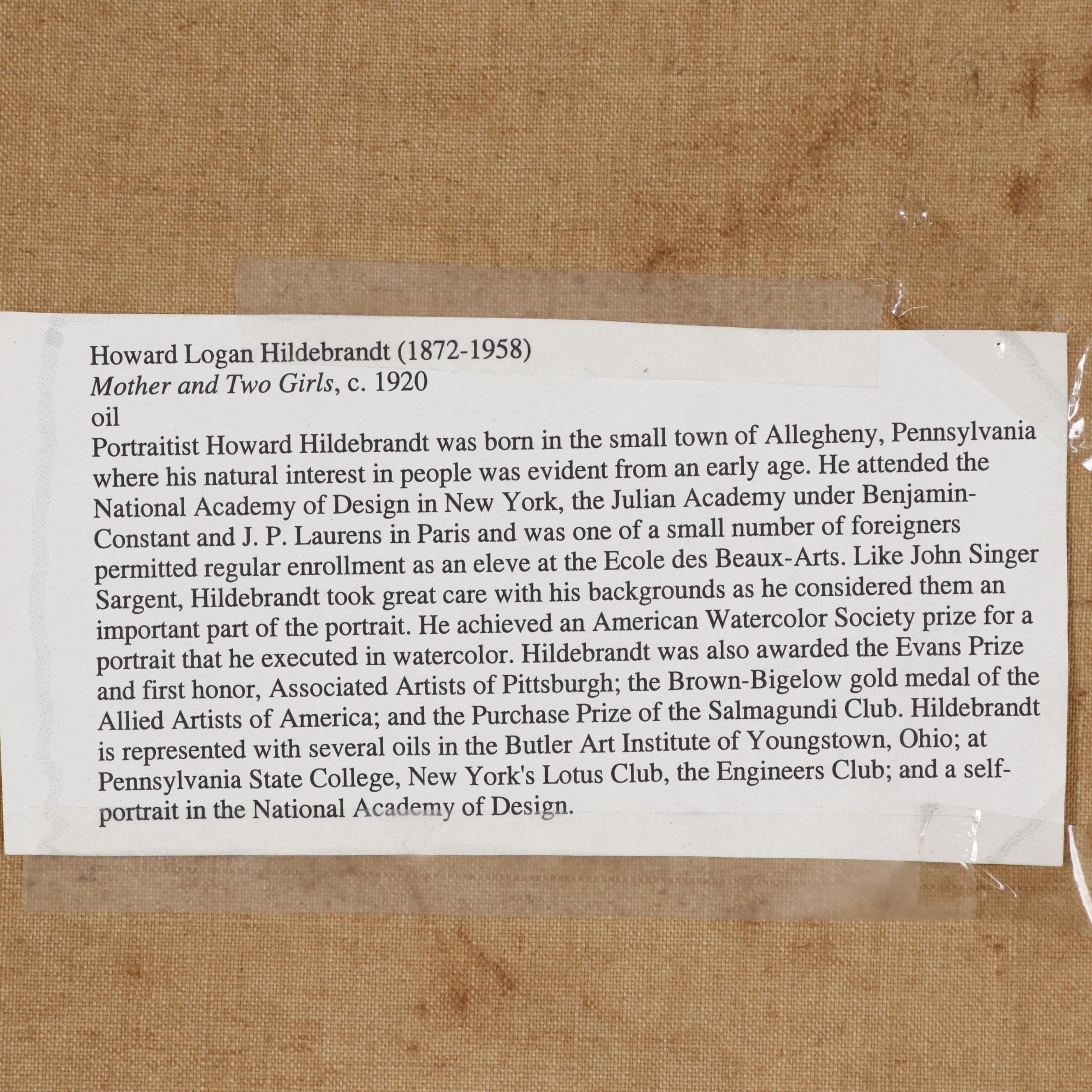 Howard Hildebrandt Oil Painting of Figures in Landscape "Contentment"