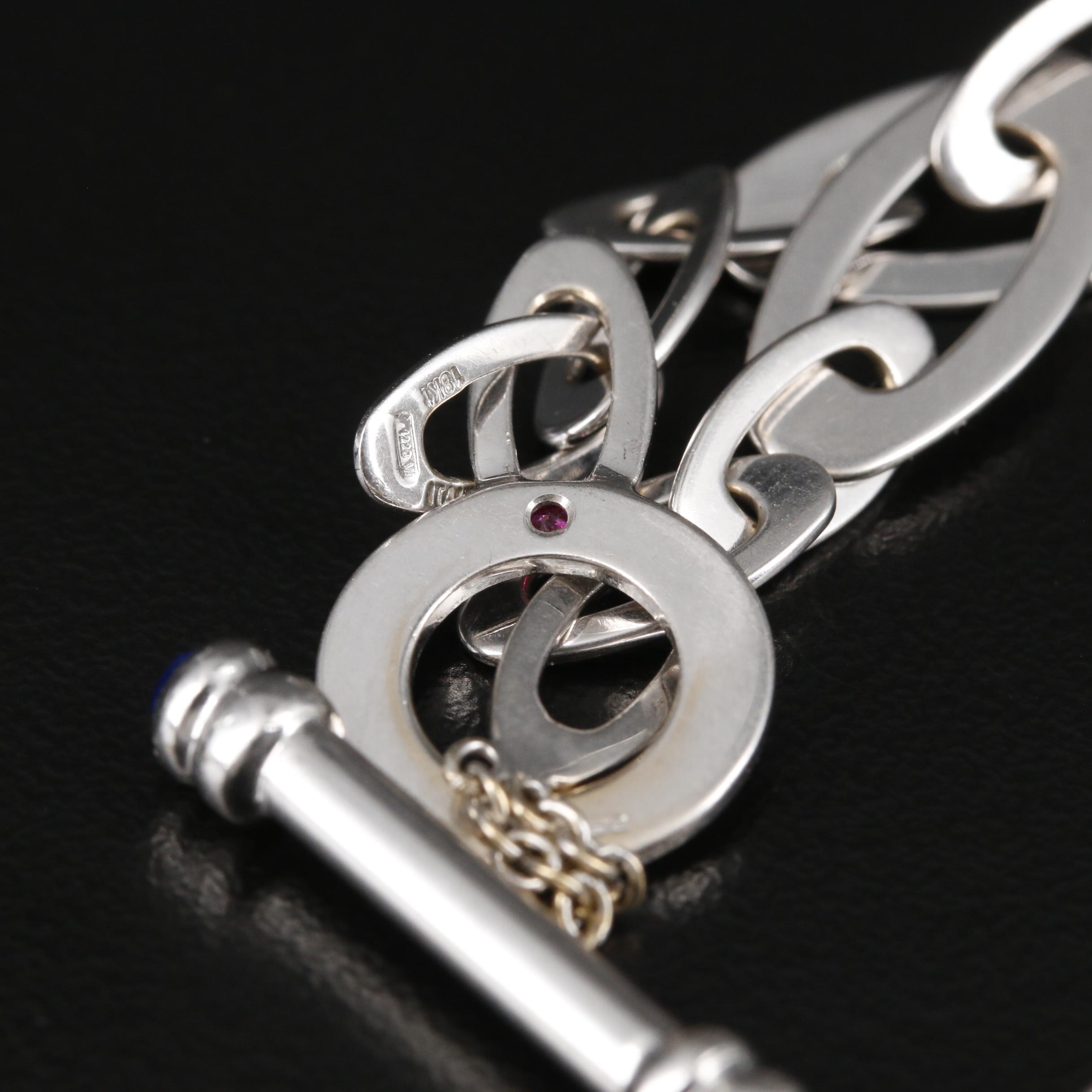 Roberto Coin "Chic and Shine" 18K Synthetic Sapphire and Synthetic Ruby Necklace