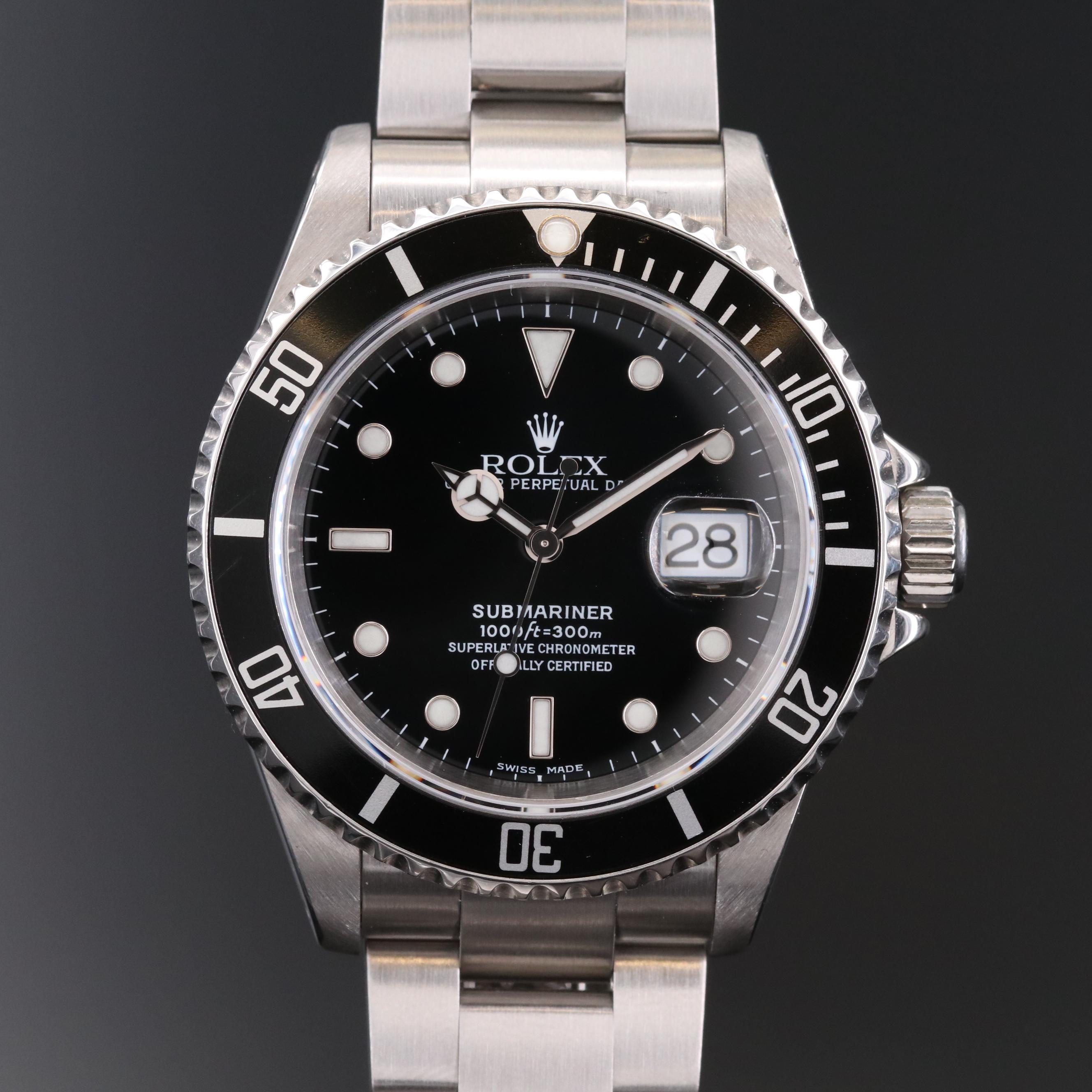 Rolex Submariner 16610 Stainless Steel Automatic Watch