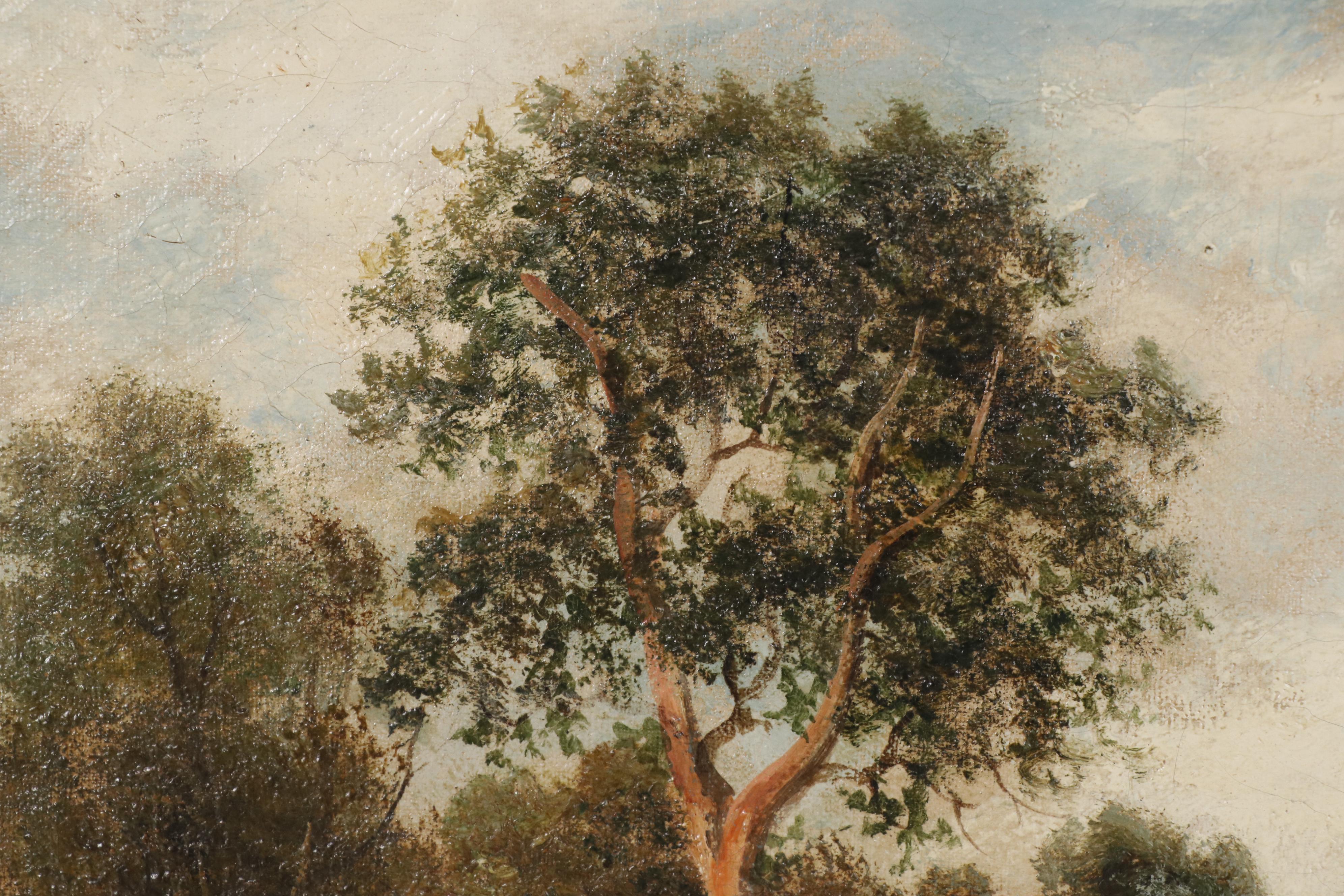 Henry Cooper Oil Painting of Figures in Landscape, 1928