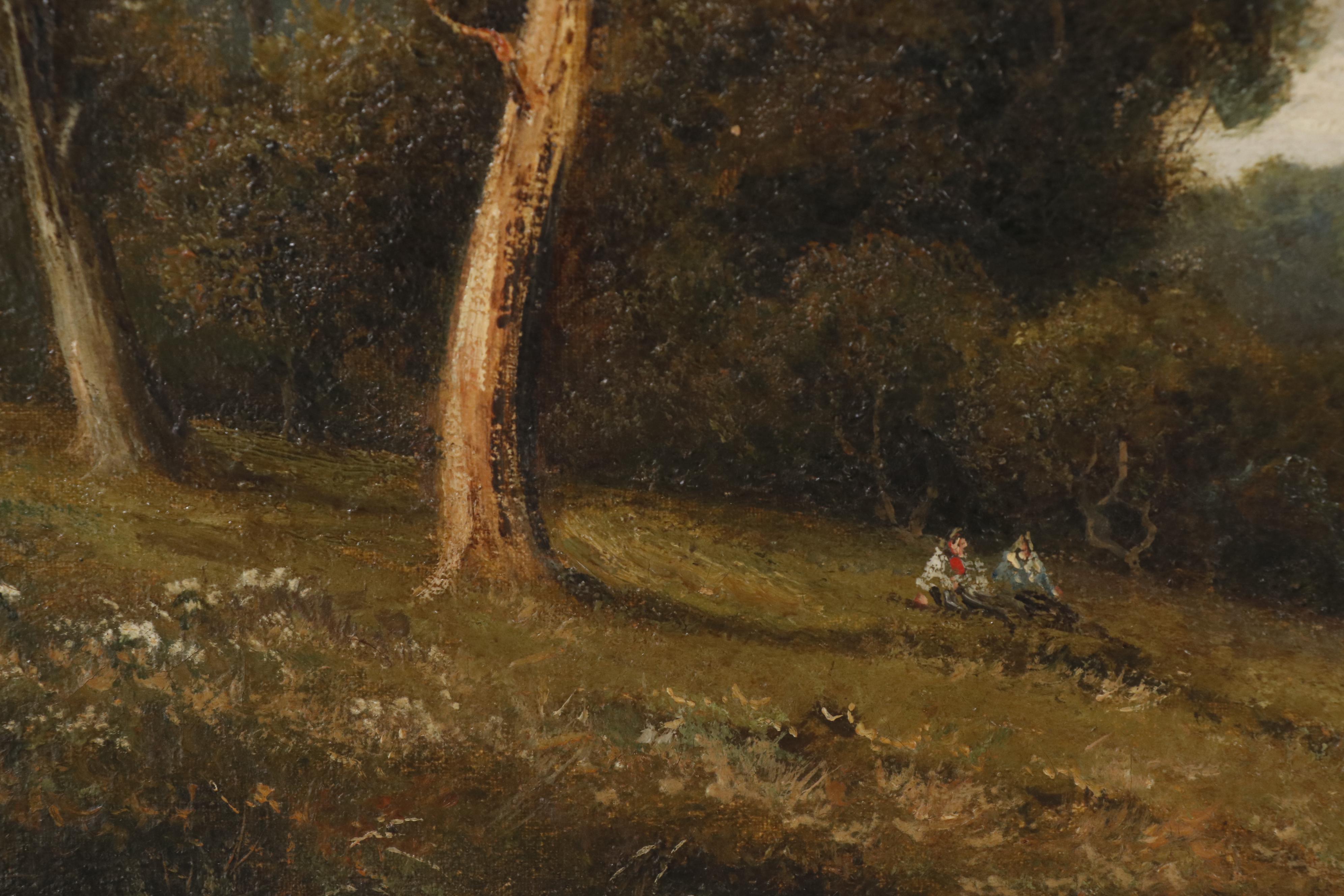 Henry Cooper Oil Painting of Figures in Landscape, 1928