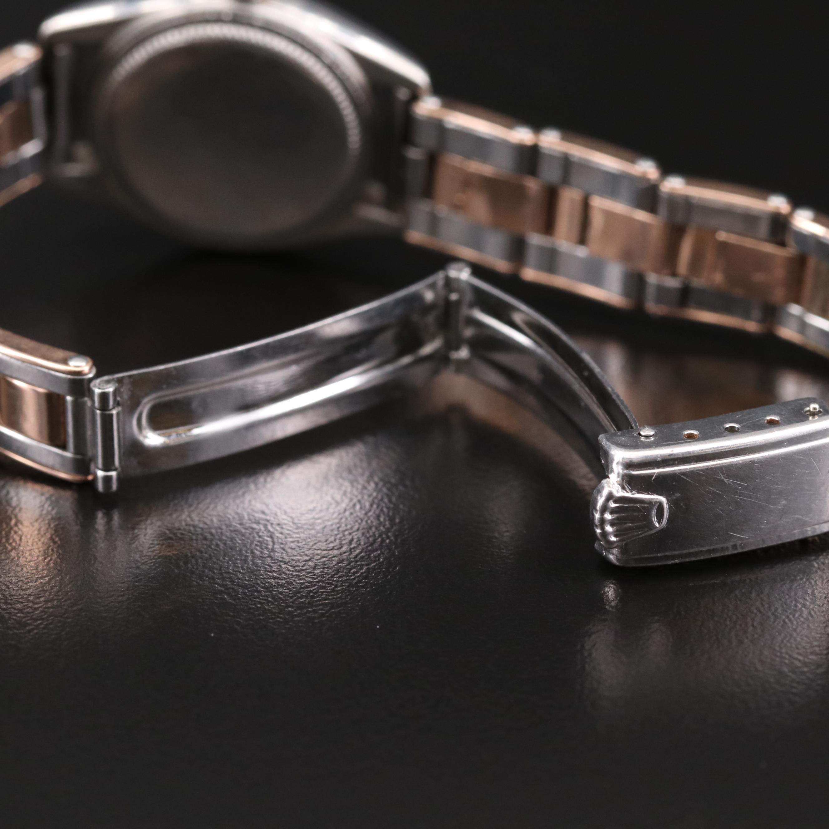 Rolex Oyster Perpetual 14K Gold and Stainless Steel Stem Wind Watch, 1950