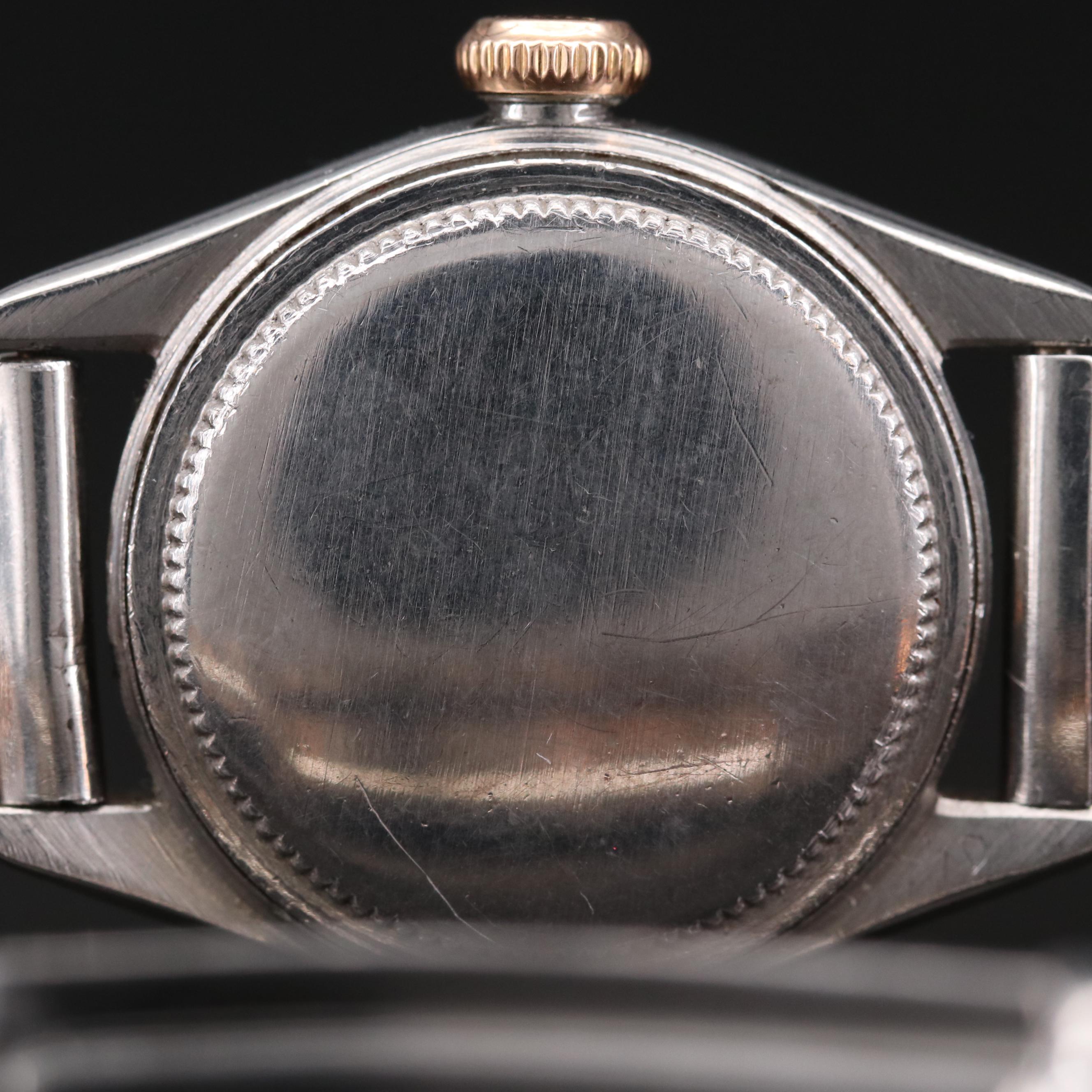 Rolex Oyster Perpetual 14K Gold and Stainless Steel Stem Wind Watch, 1950