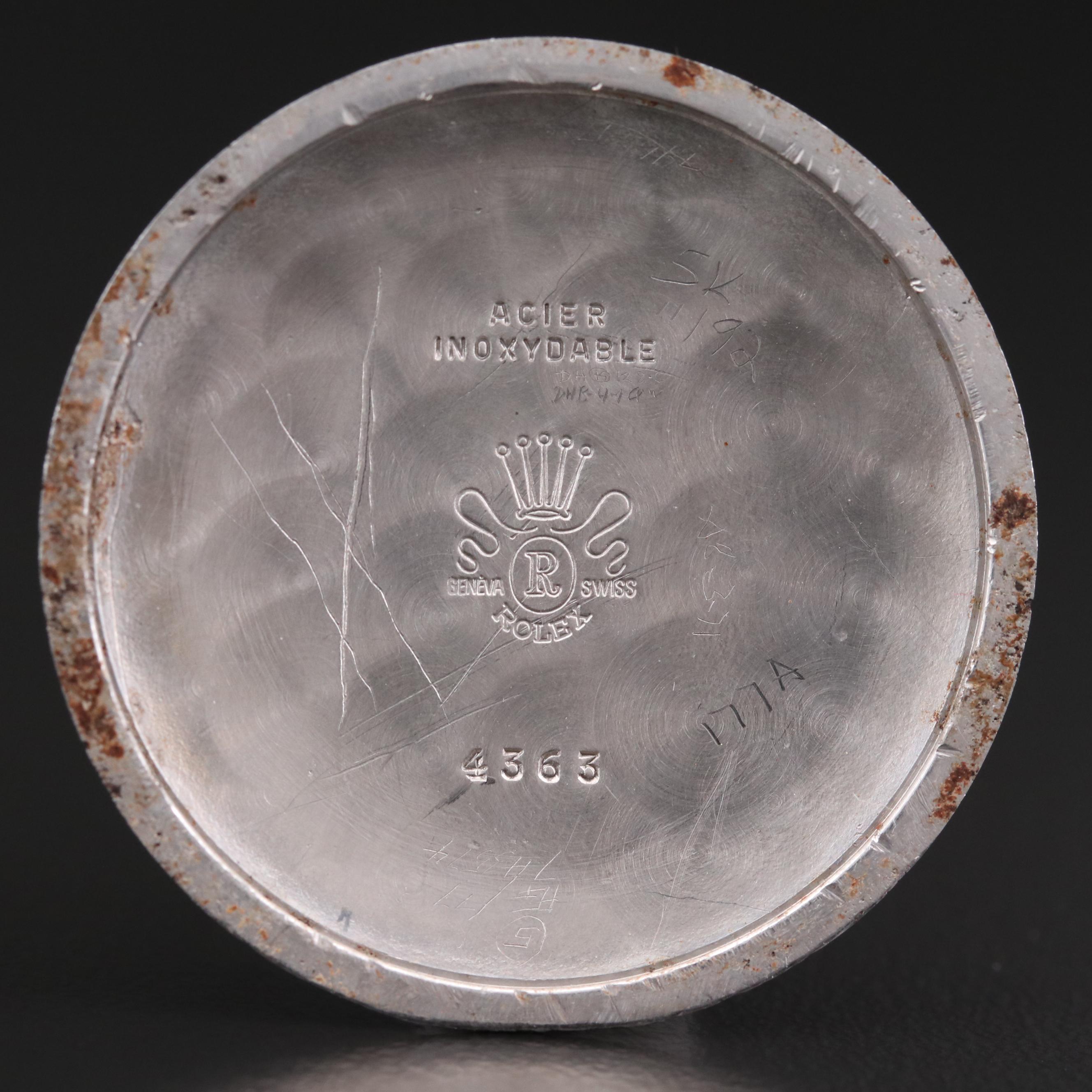 Stainless Steel Rolex Precision Stem Wind Watch