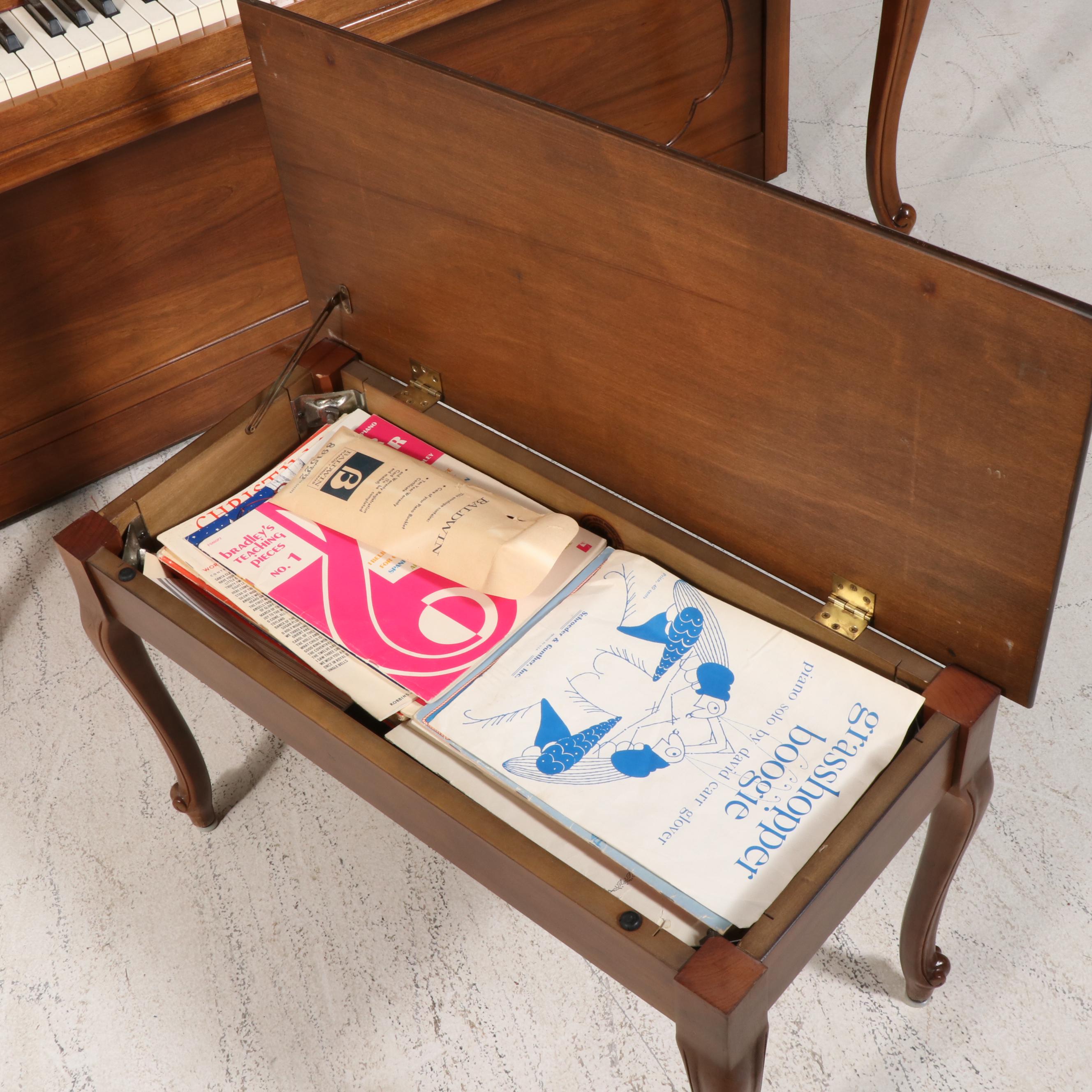 Baldwin Acrosonic Spinet Piano and Bench, Circa 1960s