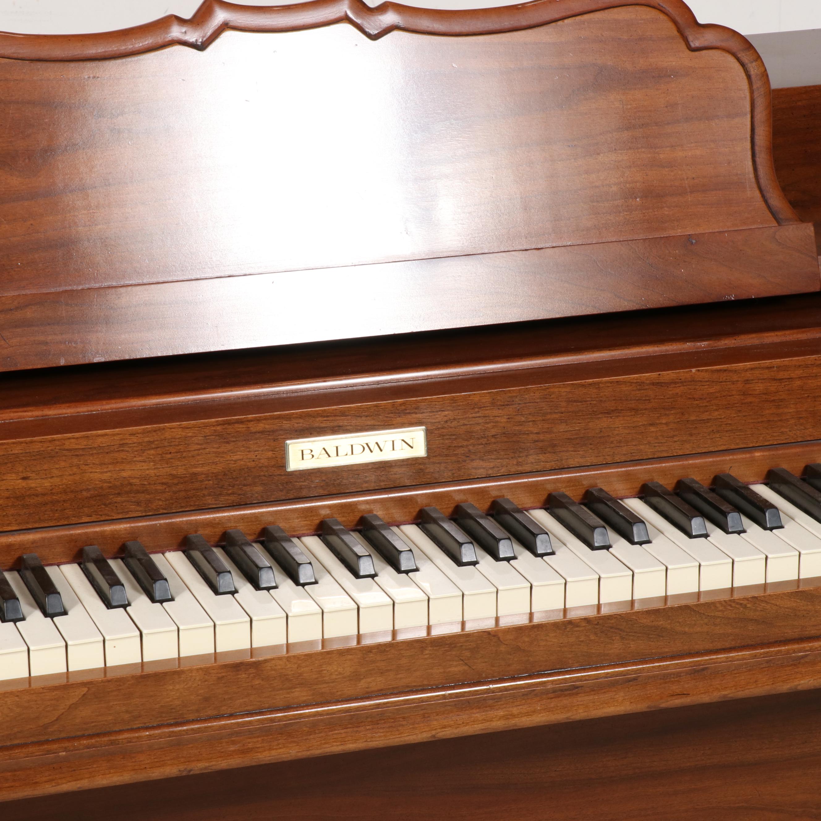 Baldwin Acrosonic Spinet Piano and Bench, Circa 1960s