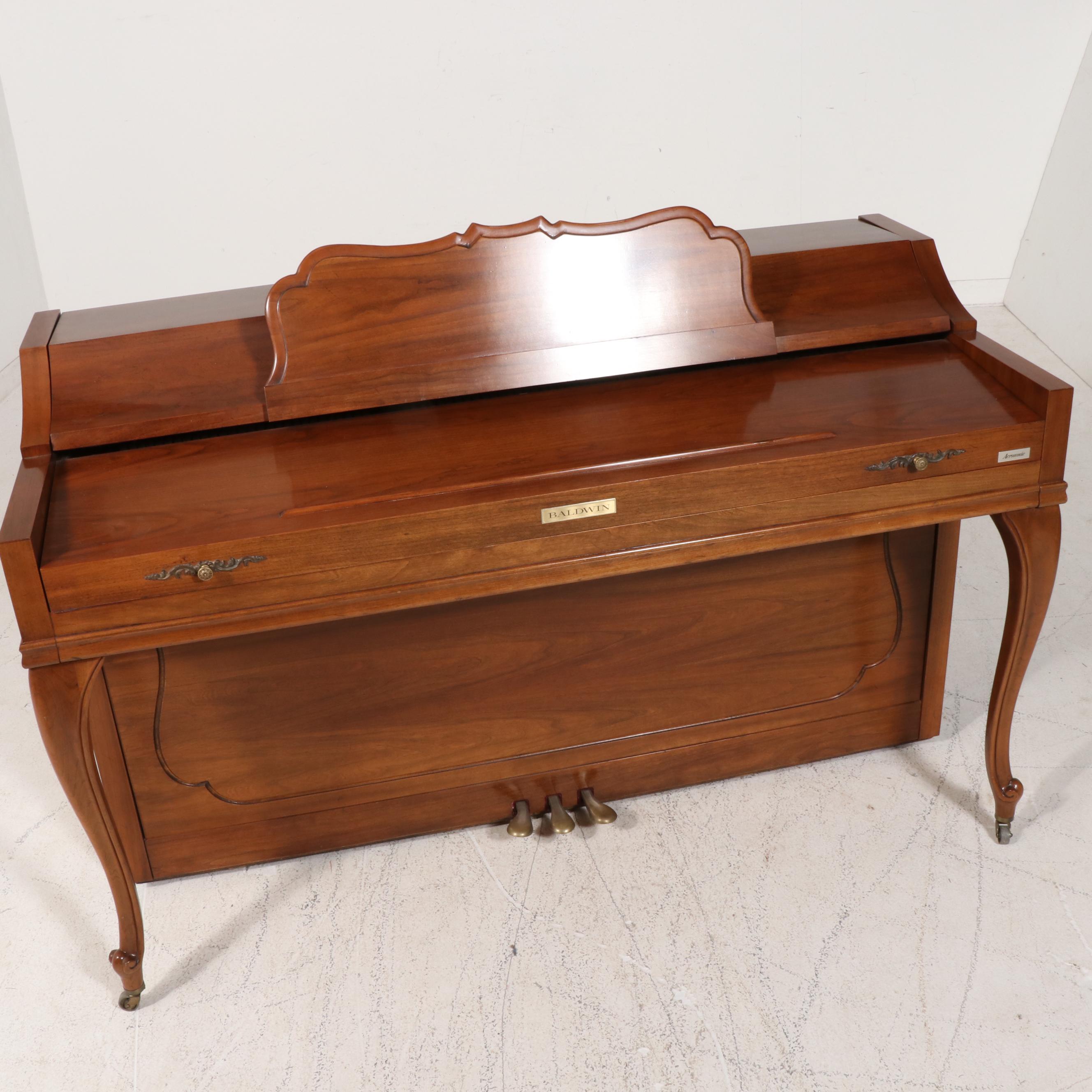 Baldwin Acrosonic Spinet Piano and Bench, Circa 1960s