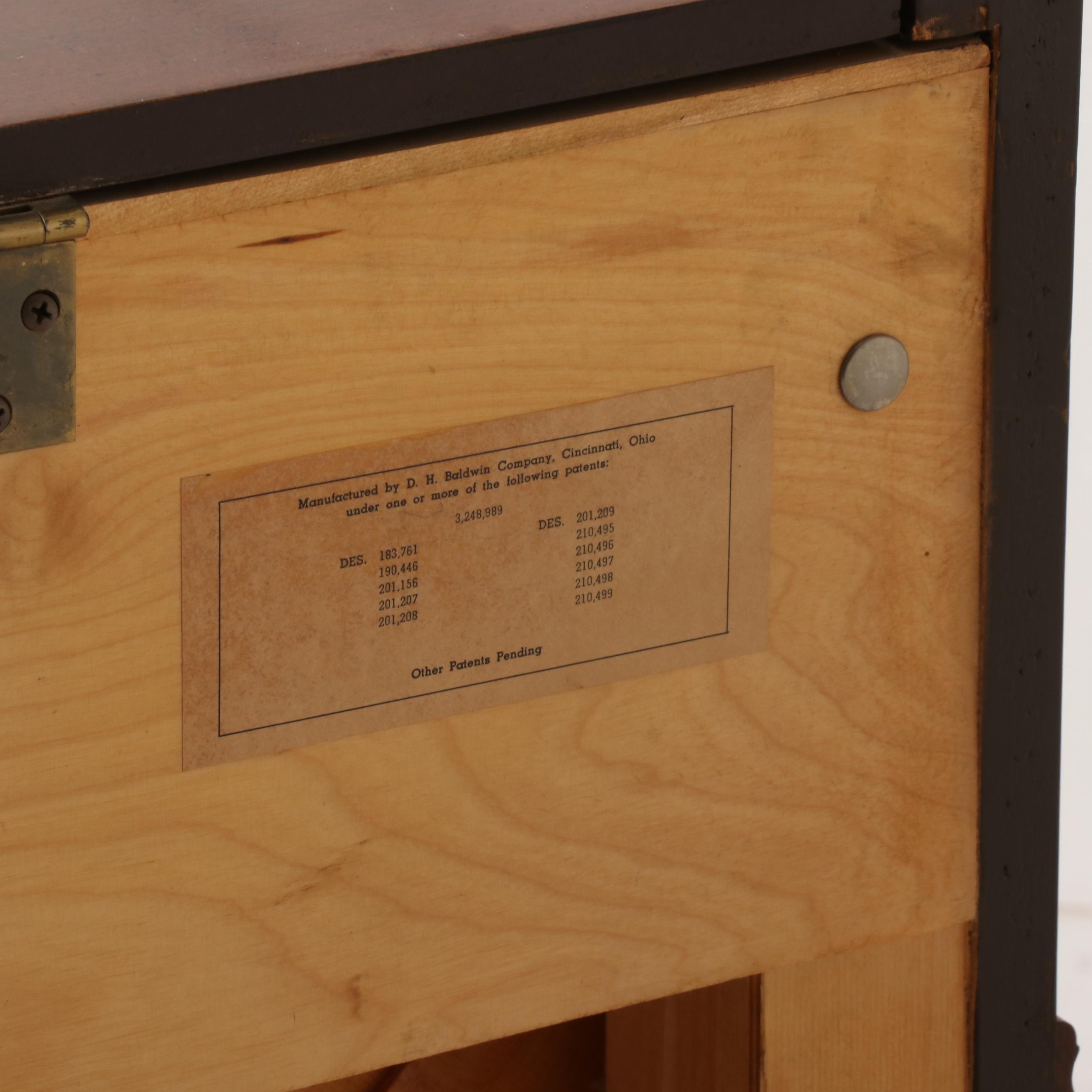 Baldwin Acrosonic Spinet Piano and Bench, Circa 1960s