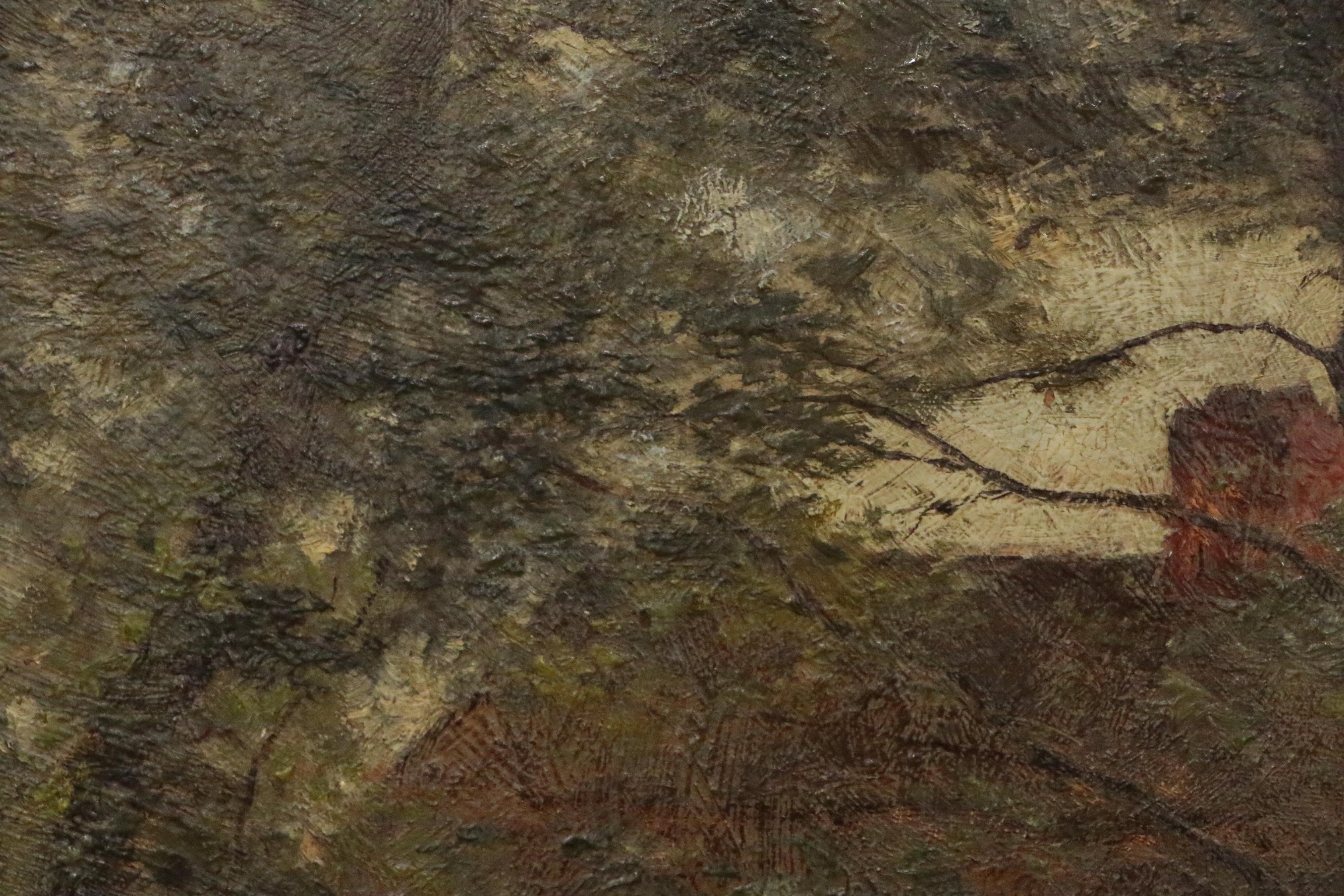 Daniel F. Wentworth Landscape Oil Painting, Late 19th Century