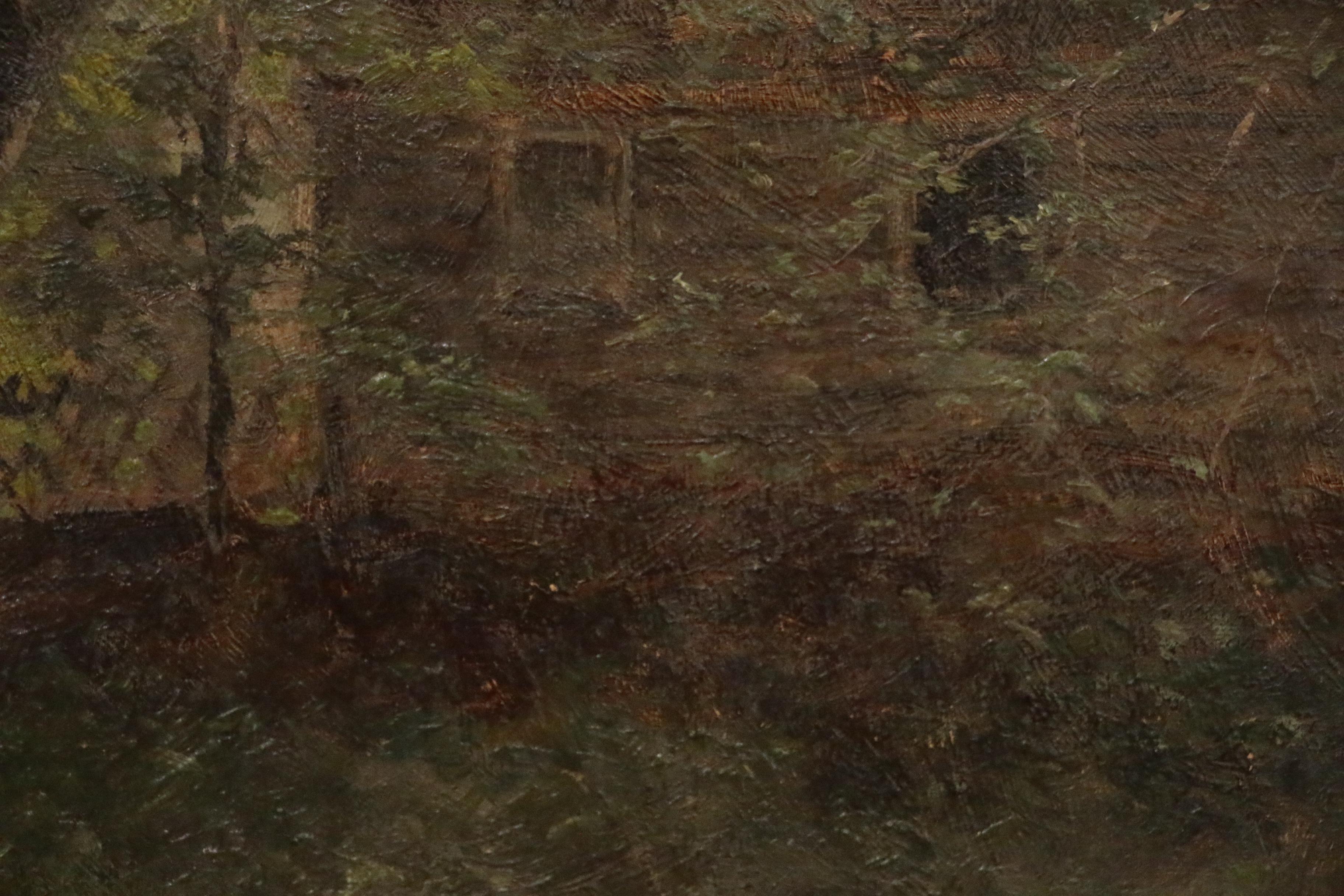 Daniel F. Wentworth Landscape Oil Painting, Late 19th Century