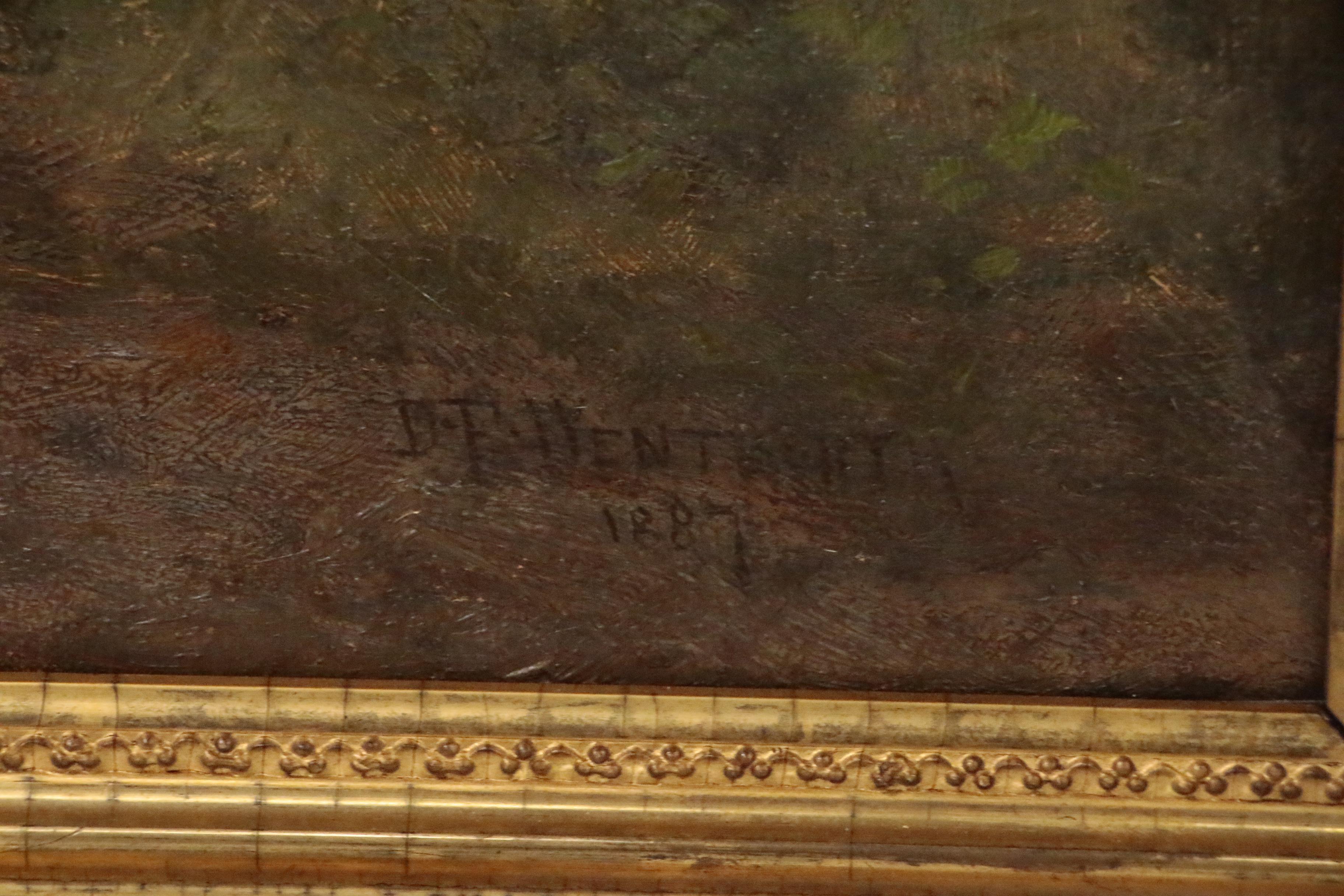 Daniel F. Wentworth Landscape Oil Painting, Late 19th Century