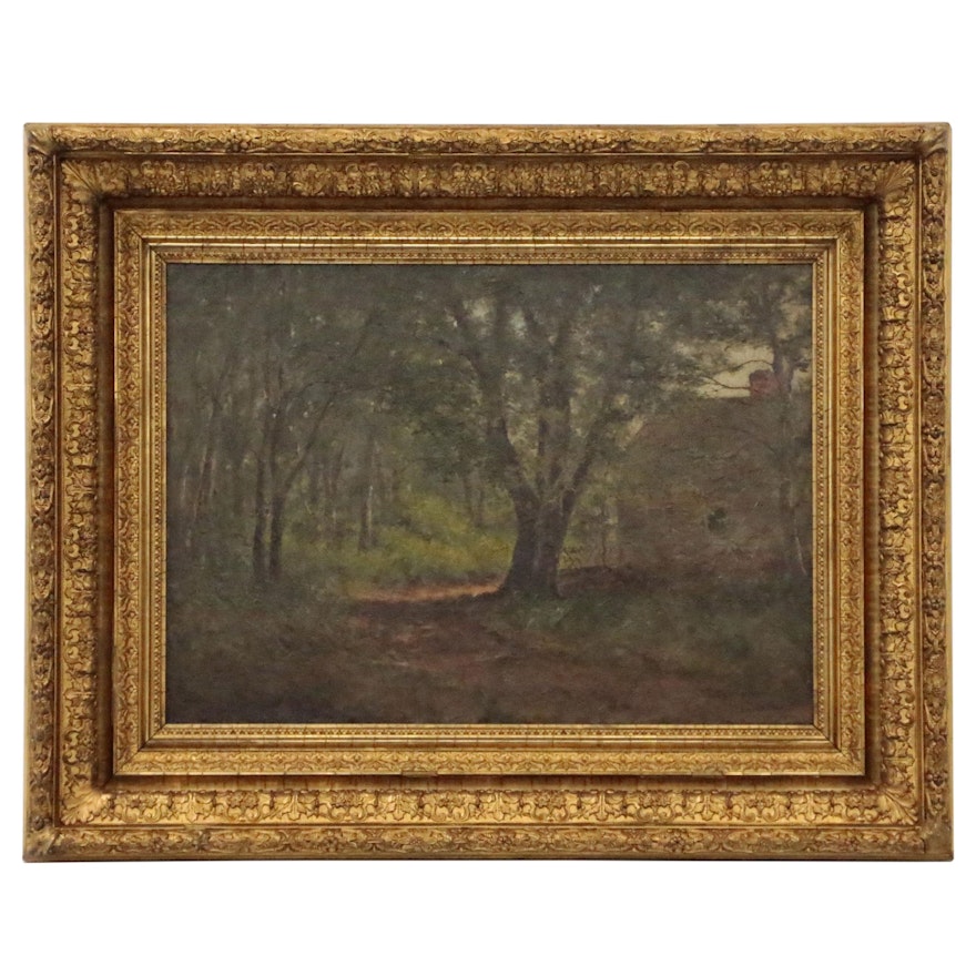 Daniel F. Wentworth Landscape Oil Painting, Late 19th Century
