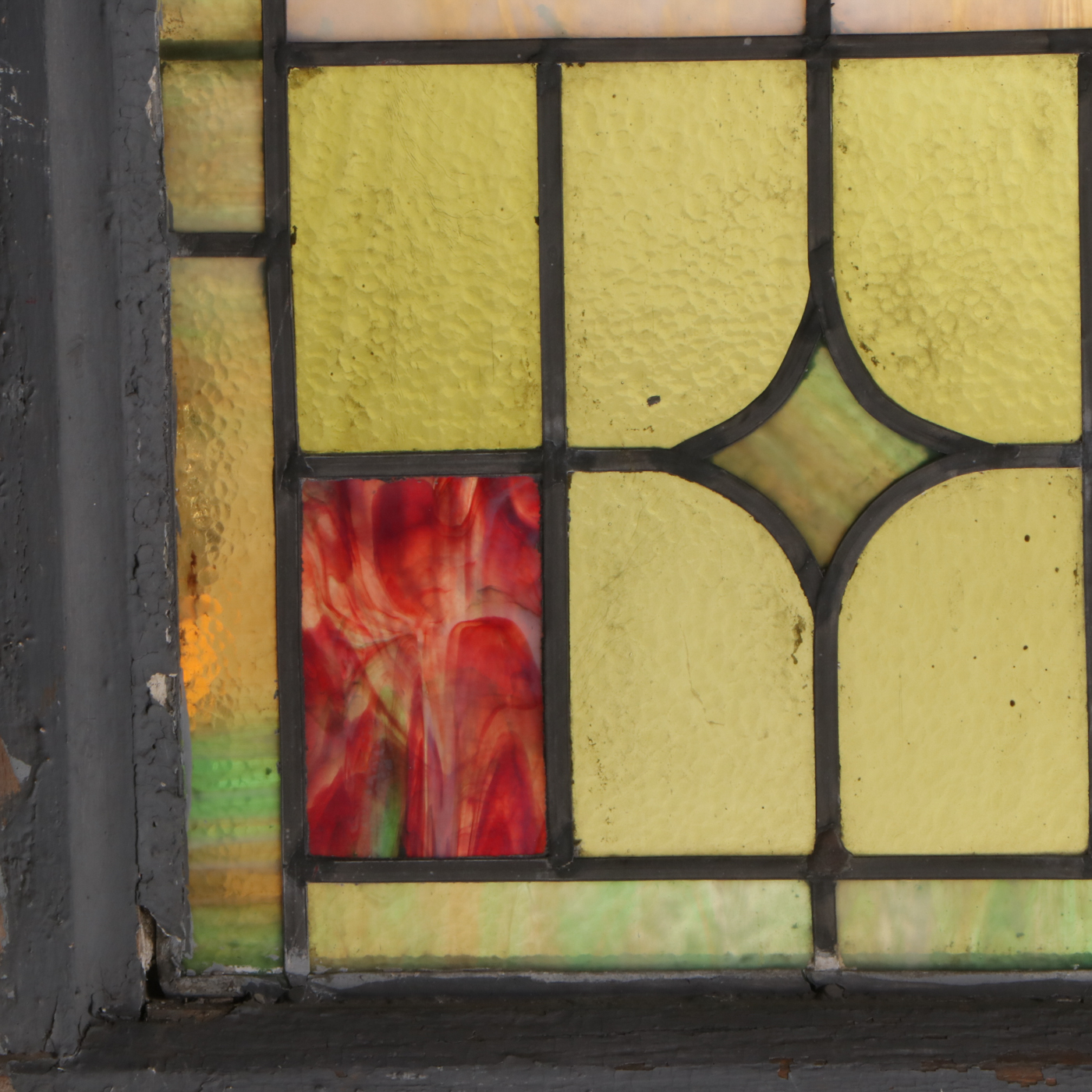Pointed-Arch Stained Glass Window, Early 20th Century