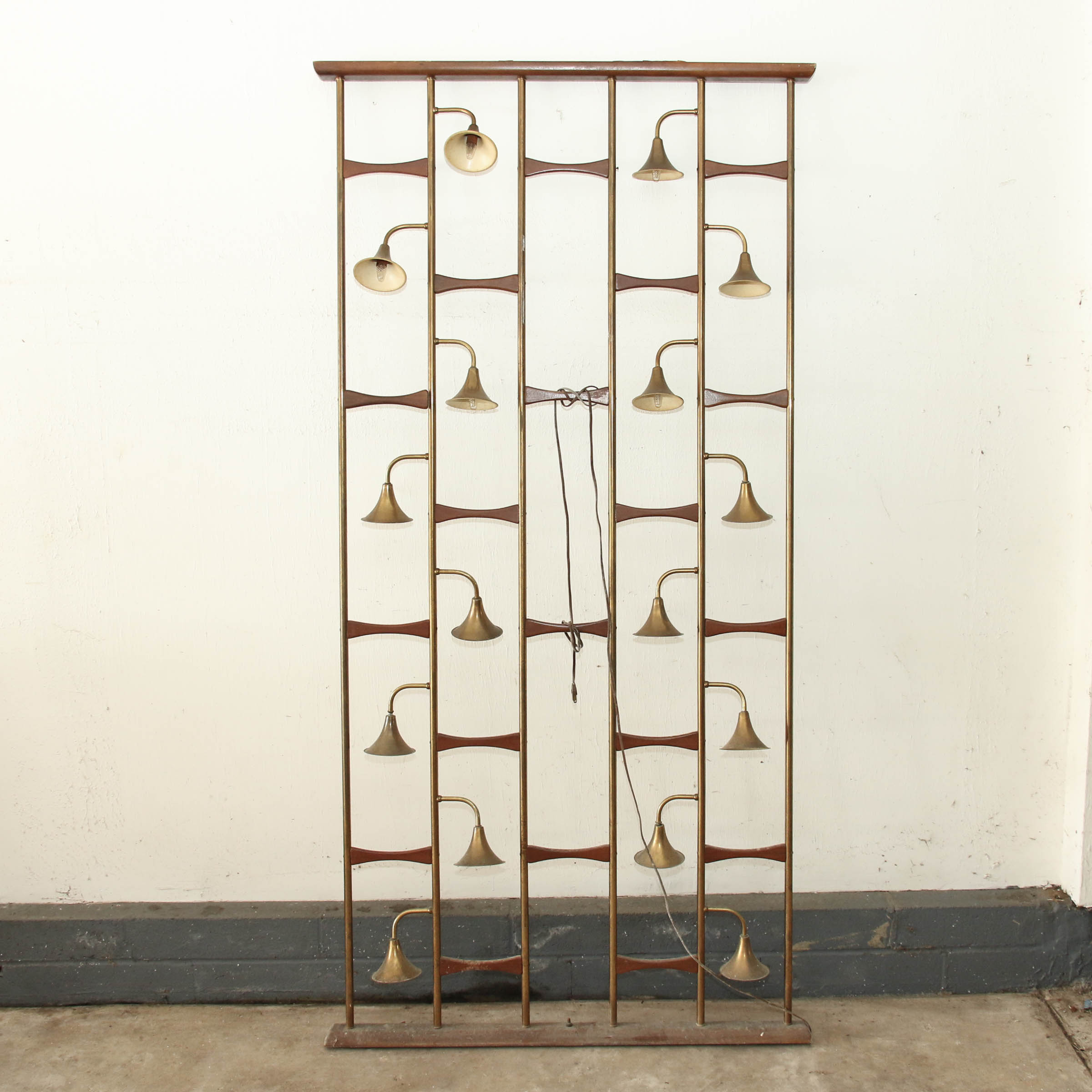 Mid Century Modern Room Divider Lamp Screen