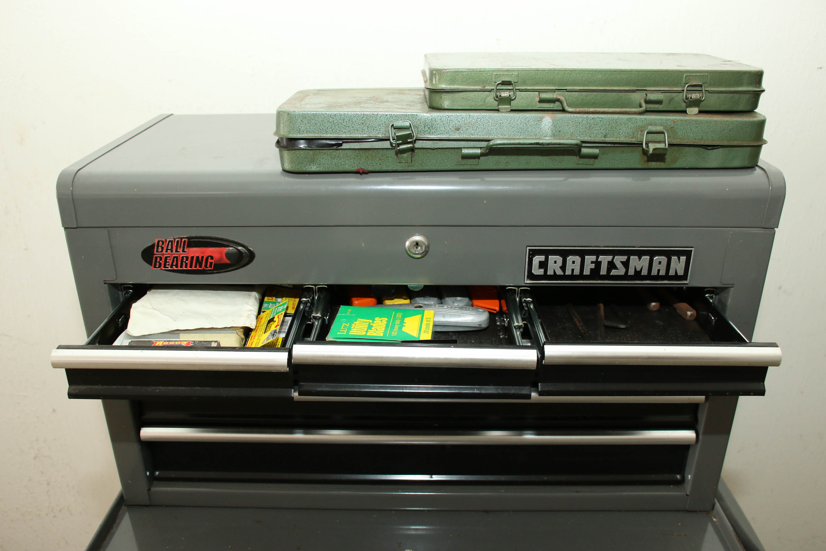 Craftsman "Ball Bearing" Steel Rolling Tool Cabinet with Top Chest and More