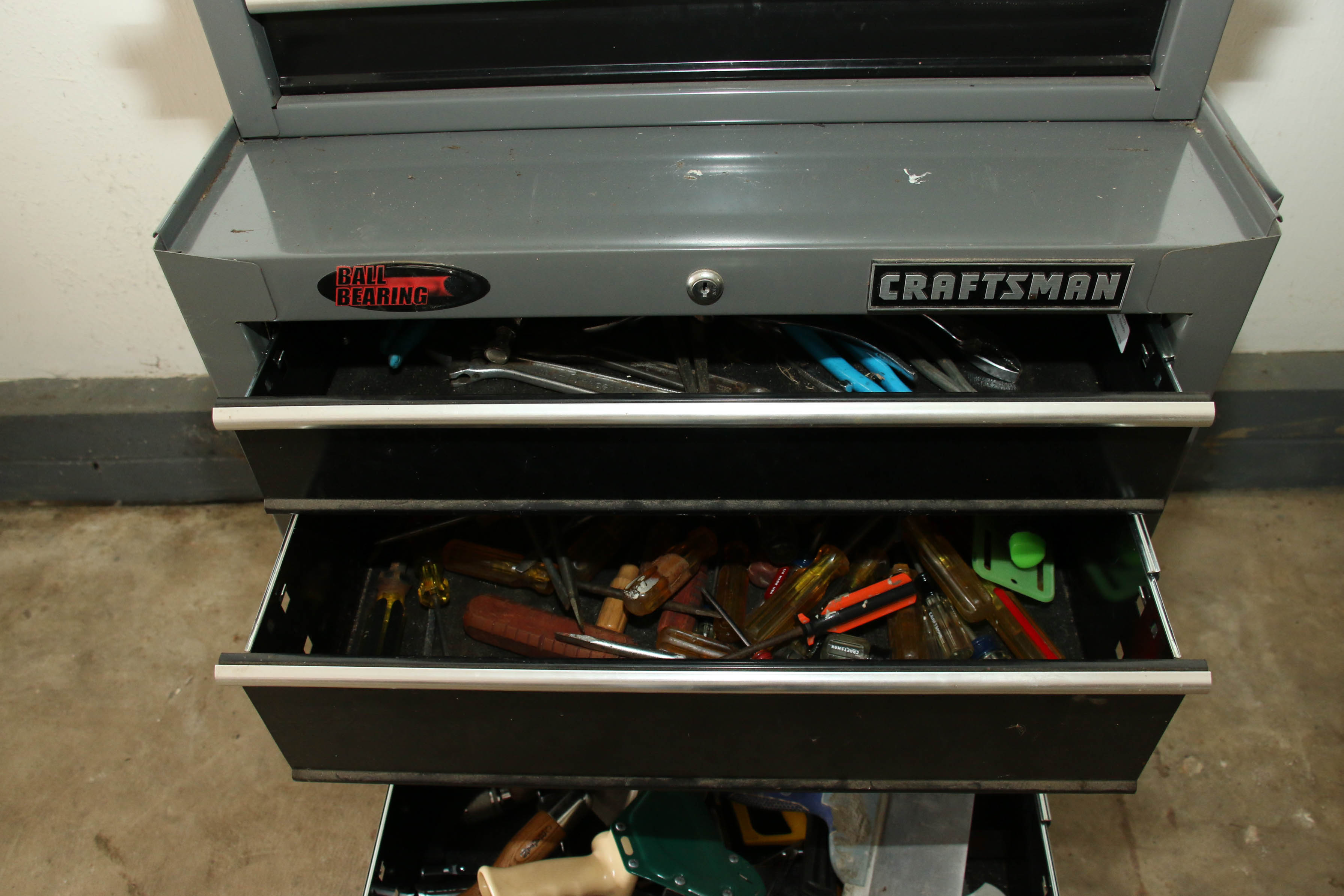 Craftsman "Ball Bearing" Steel Rolling Tool Cabinet with Top Chest and More