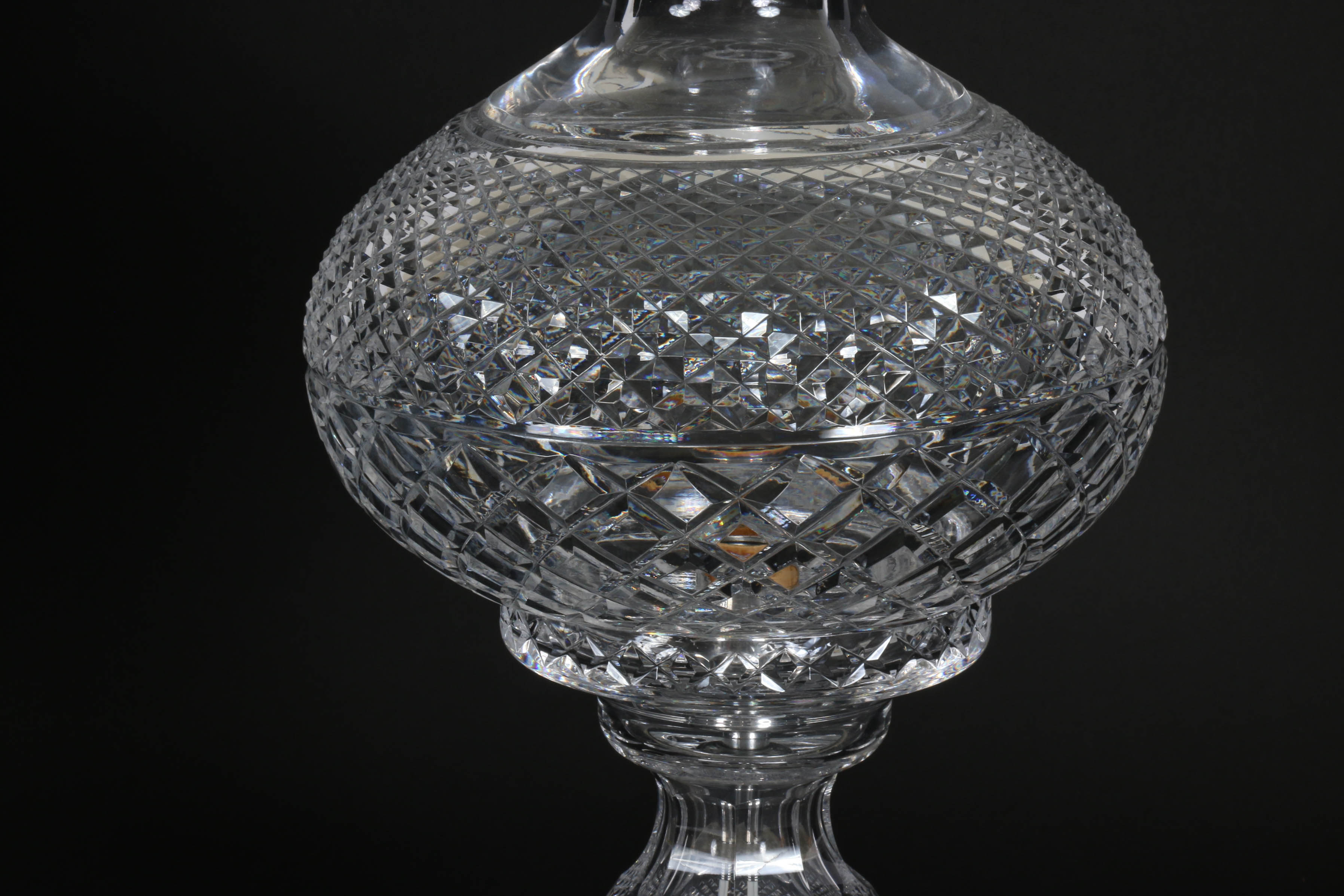 Waterford Crystal "Inishmore" Electric Hurricane Lamp